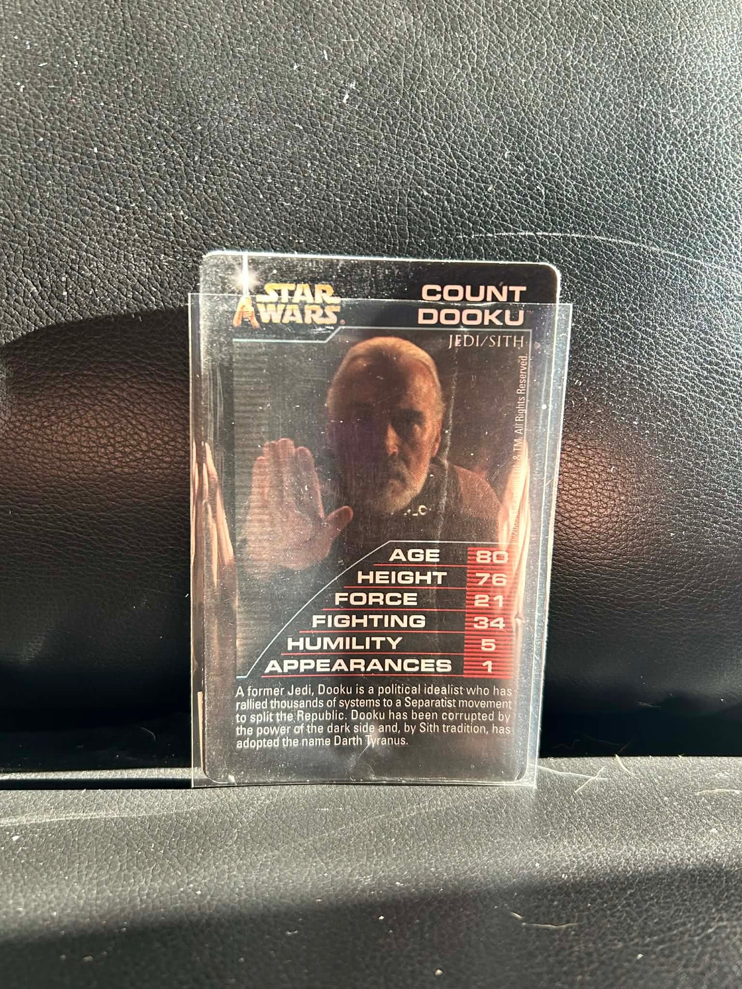 Count Dooku Episodes 1-3 Star Wars Top Trumps Moderately Played