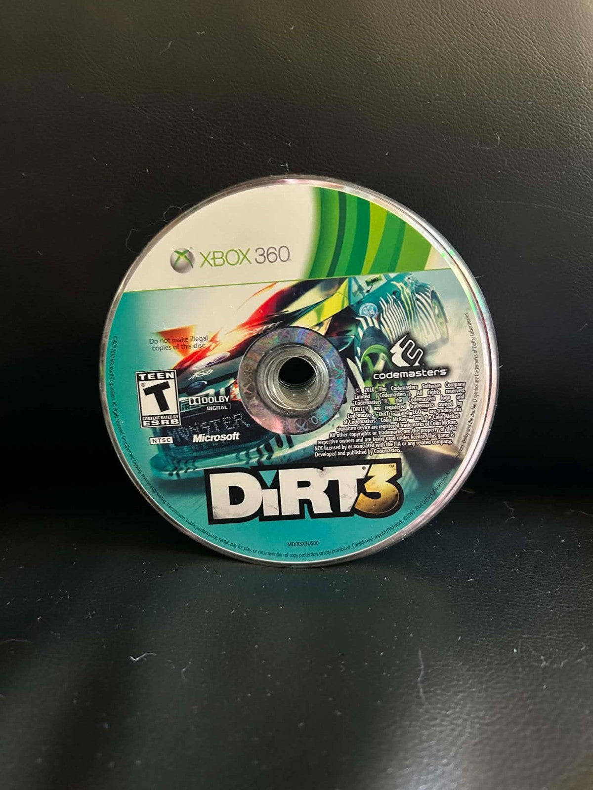 DiRT 3 (Microsoft Xbox 360, 2011) Video Game Disc Only