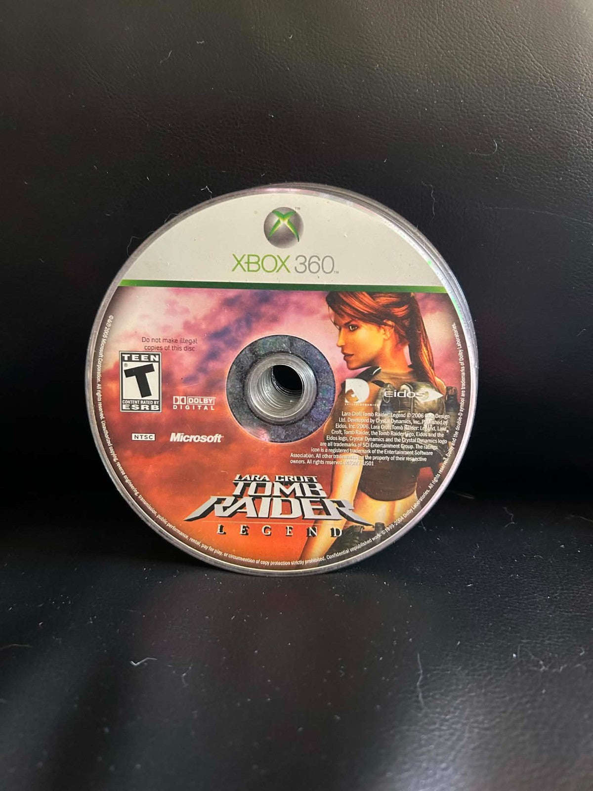 Lara Croft Tomb Raider Legend (Microsoft Xbox 360, 2006) Video Game Disc Only