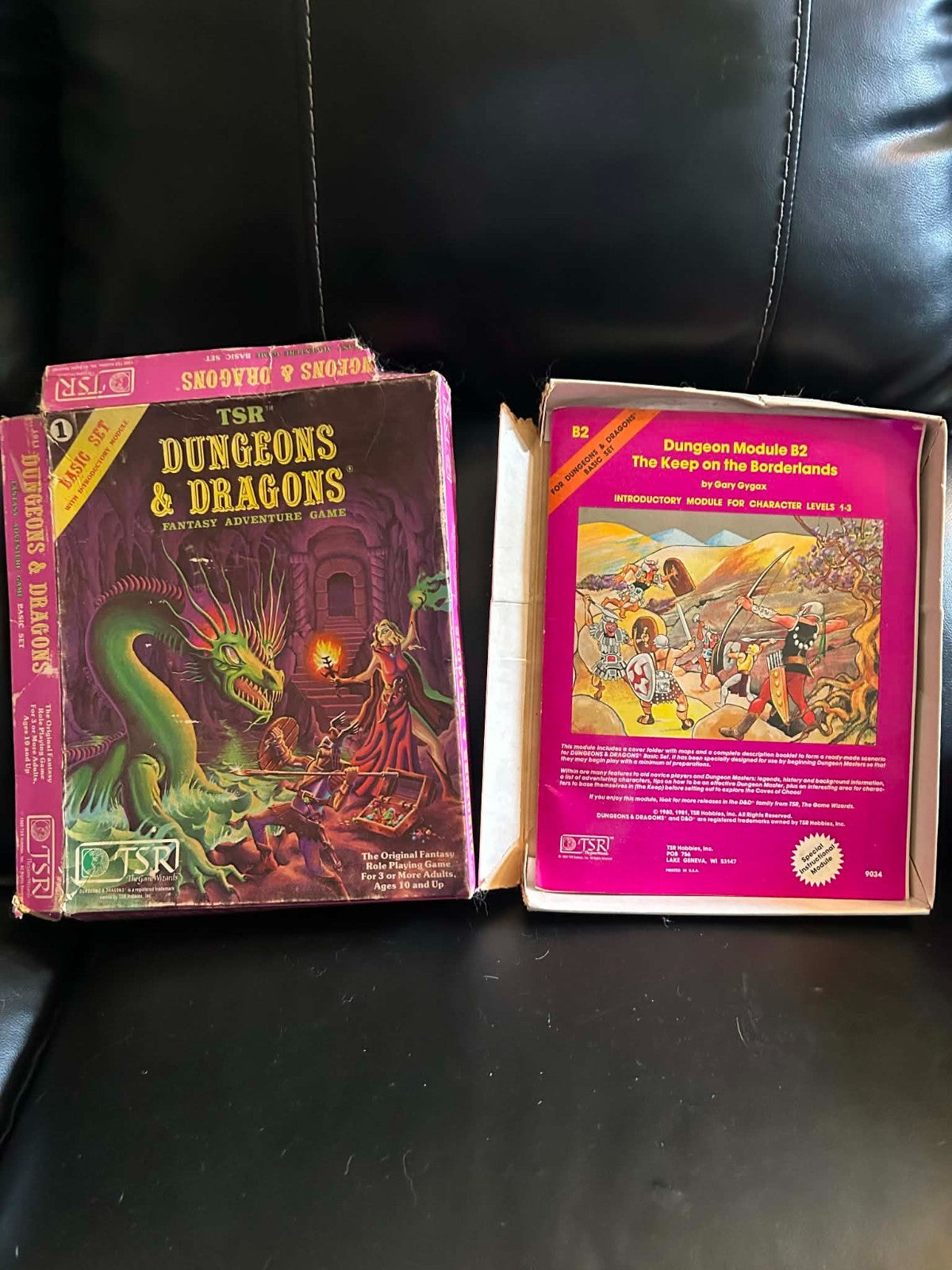1981 TSR Dungeons & Dragons Fantasy Game Basic Set 1 Purple Box #1011