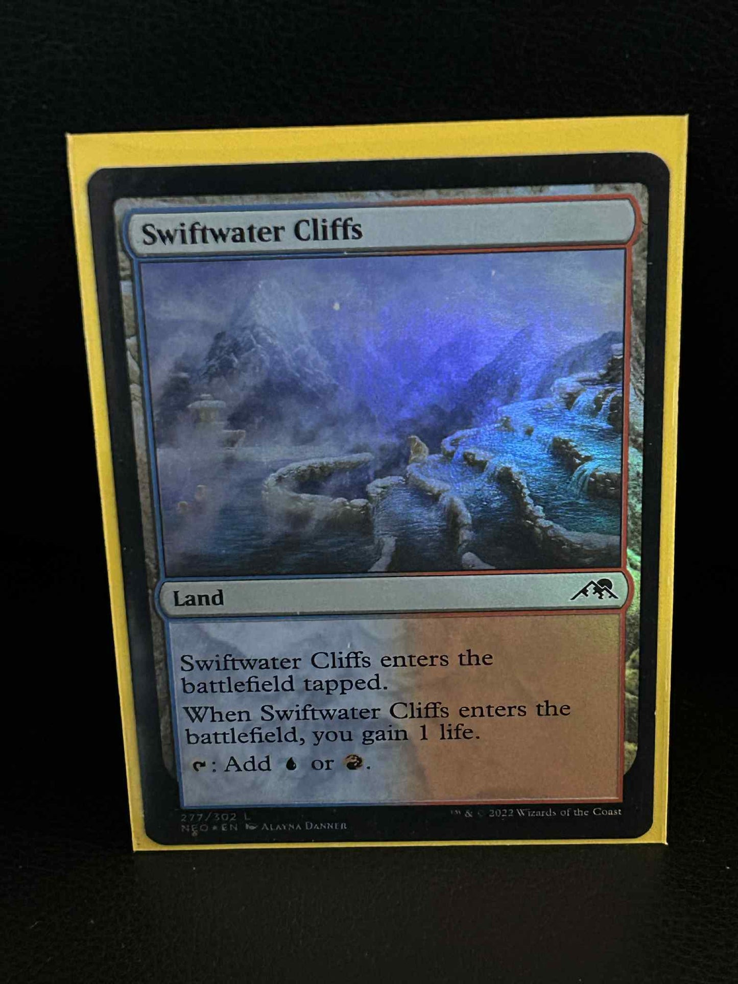 Swiftwater Cliffs - Foil Kamigawa: Neon Dynasty Magic: the Gathering Lightly Pla