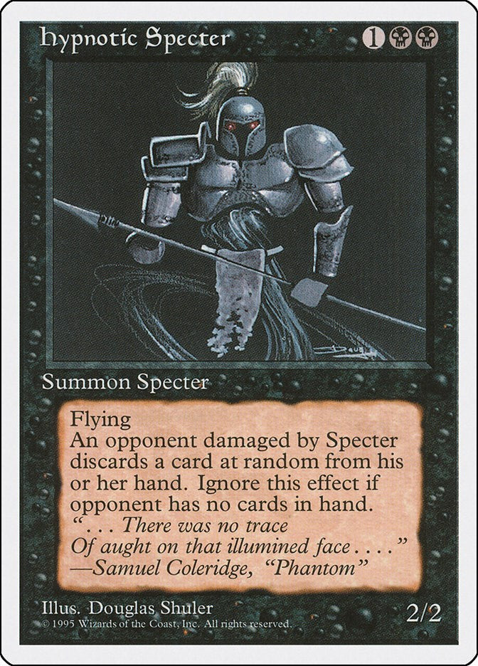 Hypnotic Specter 26 Fourth Edition Uncommon Magic: The Gathering Normal Lightly Played English Trading Card