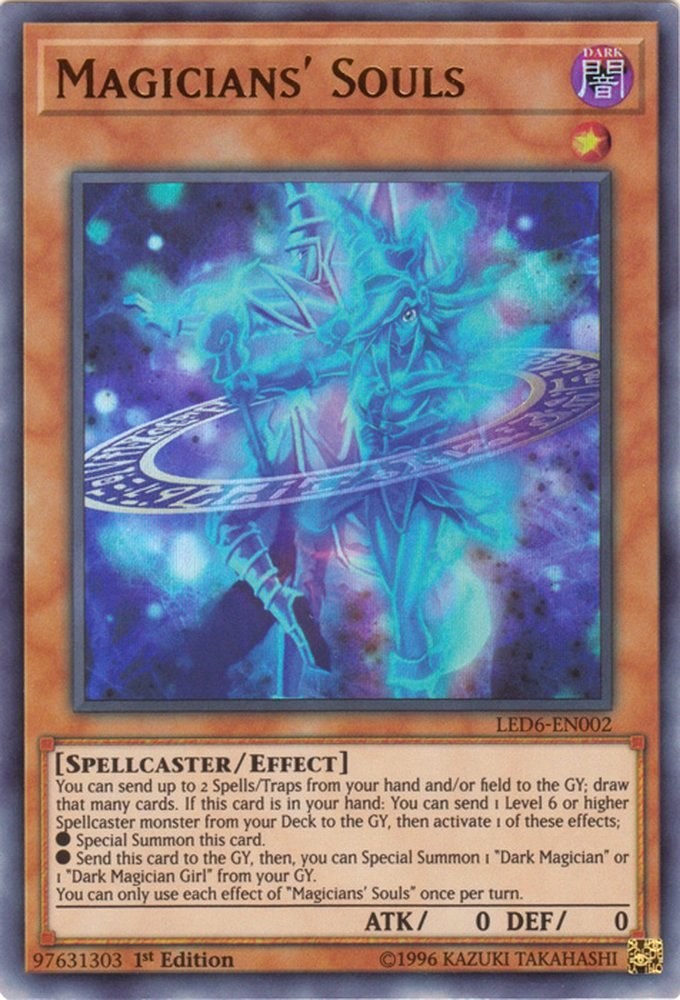 Magicians' Souls LED6-EN002 Legendary Duelists: Magical Hero Ultra Rare YuGiOh 1st Edition Lightly Played English Trading Card