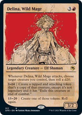 Delina, Wild Mage (Showcase) 317 Adventures in the Forgotten Realms Rare Magic: The Gathering Normal Lightly Played English Trading Card
