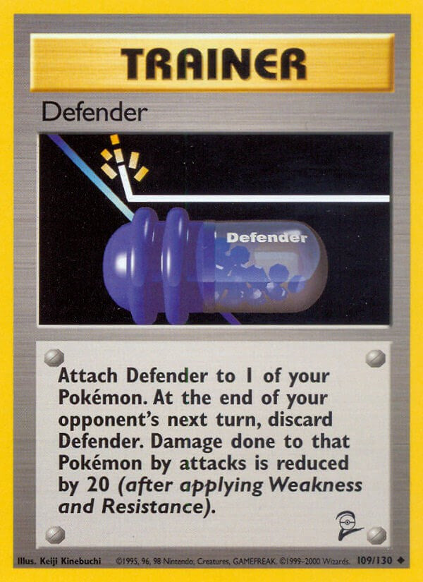 Defender 109/130 Base Set 2 Uncommon Pokemon Normal Moderately Played English Trading Card