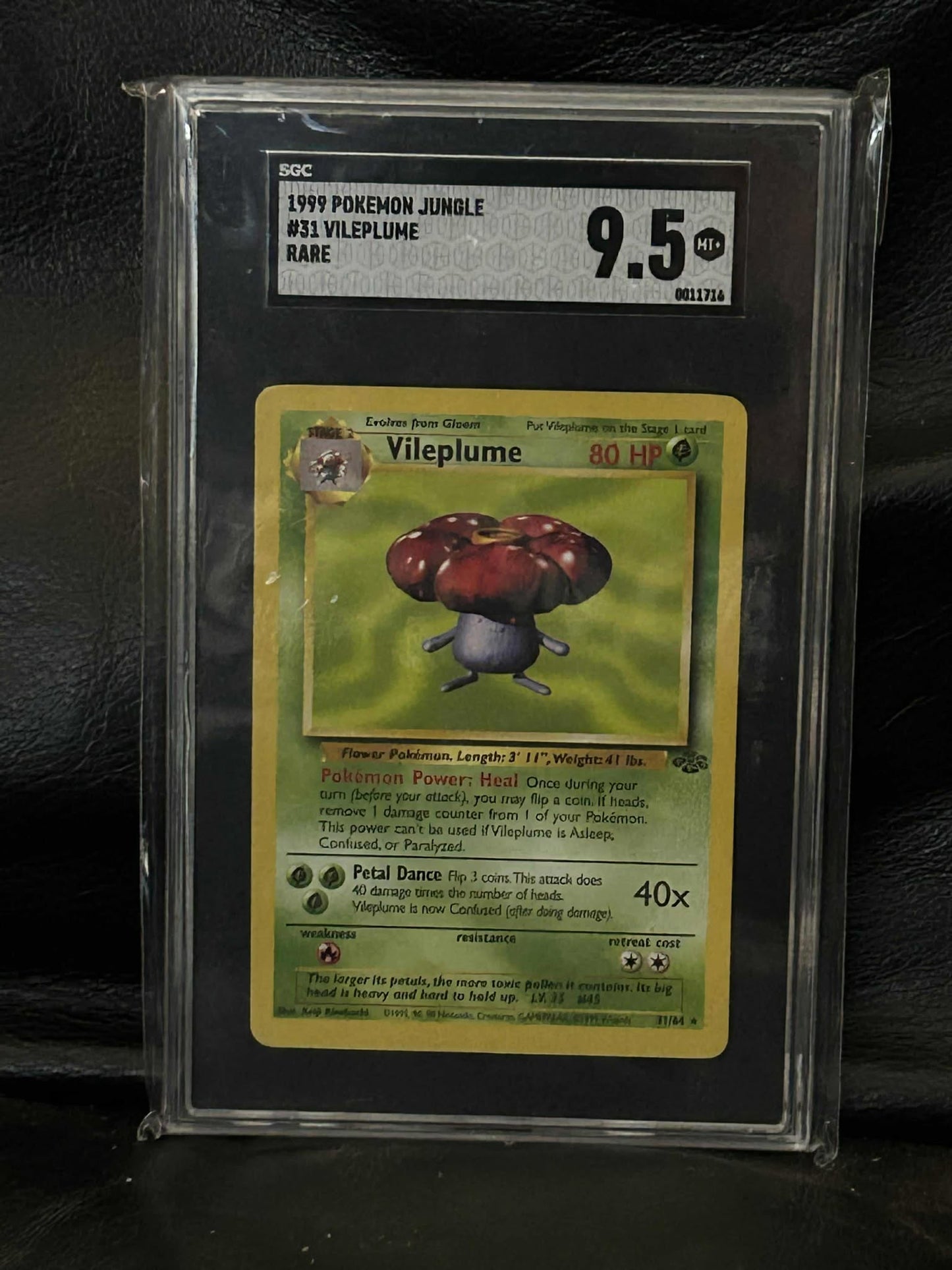 Vileplume - 31/64 - Rare - Unlimited Edition - Jungle Graded SGC 9.5 Pokemon