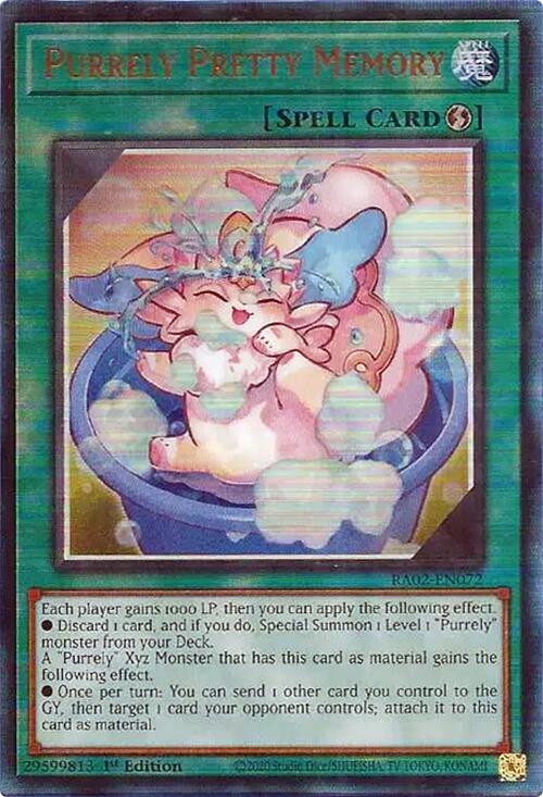 Purrely Pretty Memory (PUR) RA02-EN072 25th Anniversary Rarity Collection II Prismatic Ultimate Rare YuGiOh 1st Edition Near Mint English Trading Card