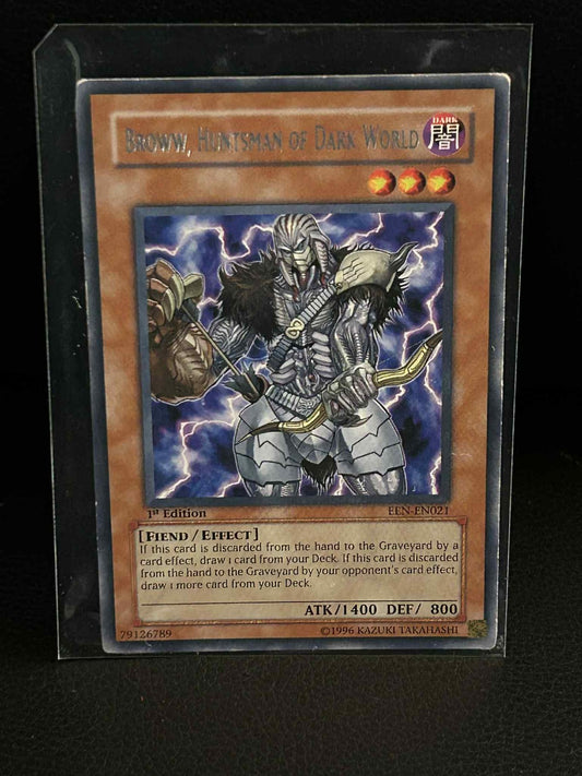 Broww, Huntsman of Dark World - EEN-EN021 - Rare - 1st Edition Elemental Energy