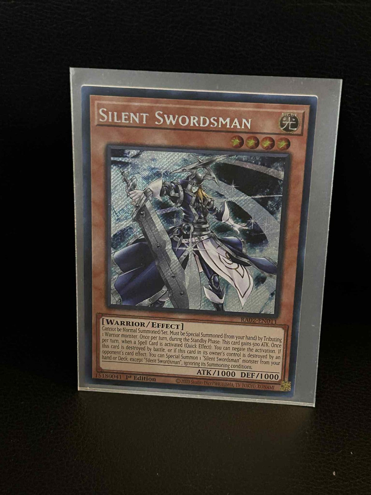 Silent Swordsman - RA02-EN011 - Secret Rare - 1st Edition 25th Anniversary Rarit
