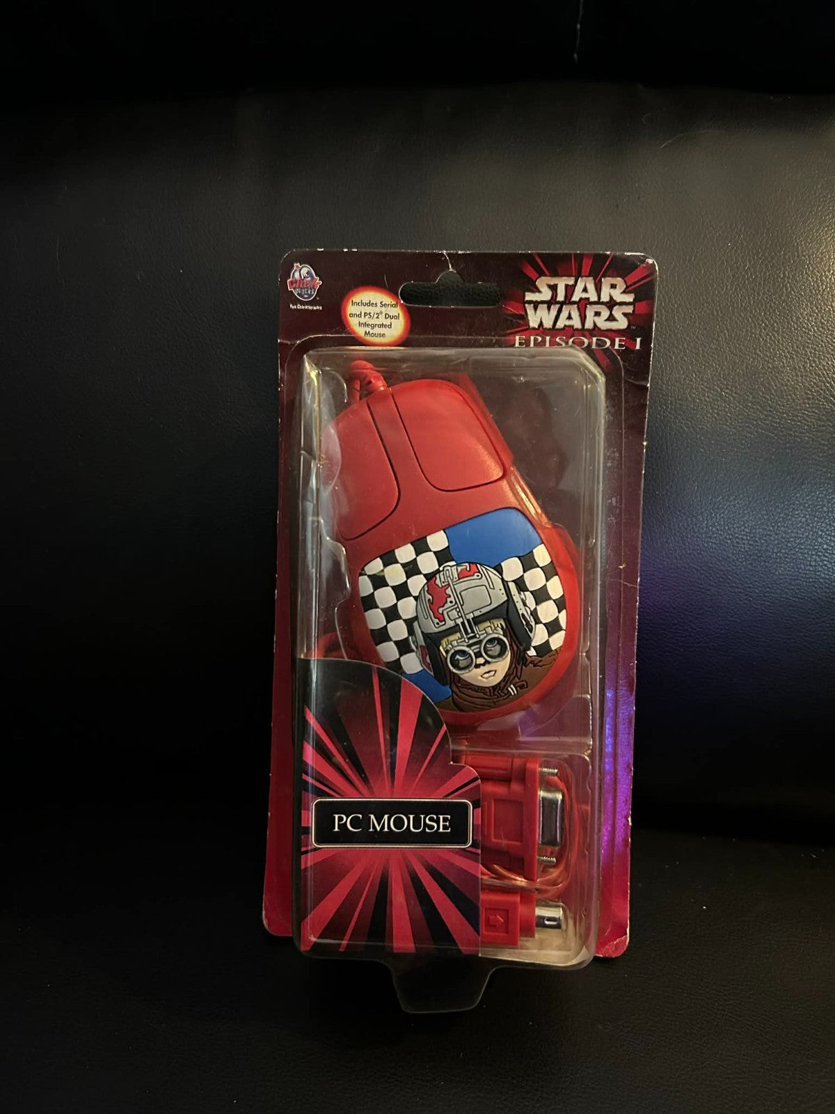 Star Wars Vintage Computermaus ungeöffnet auf Karte Anakin