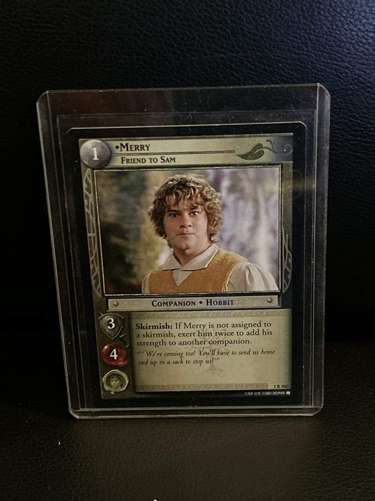 Merry, Friend to Sam Fellowship of the Ring Lord of the Rings Lightly Played Trading Card