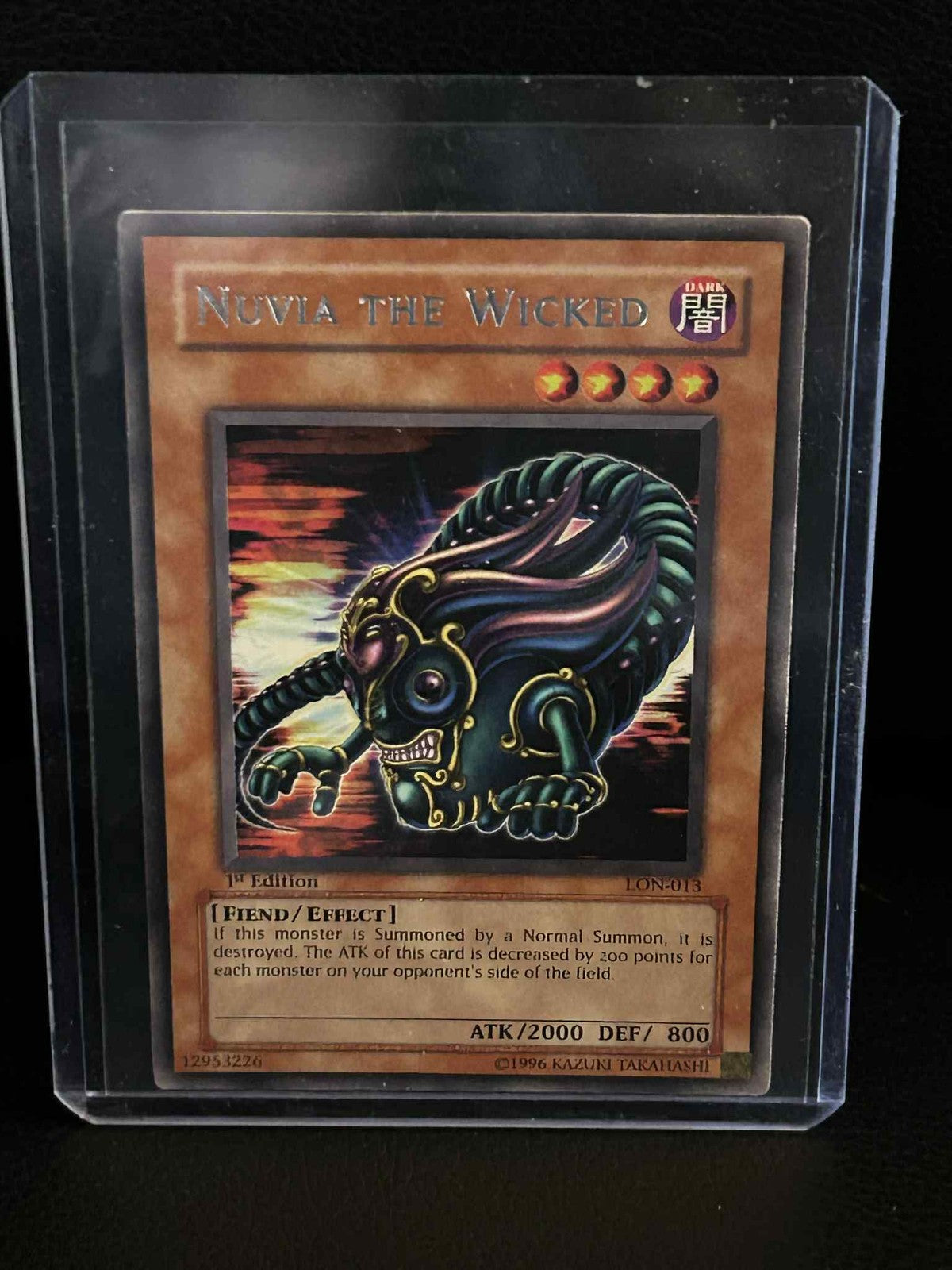 Nuvia the Wicked - LON-013 - Rare - 1st Edition Labyrinth of Nightmare Yu-Gi-Oh!
