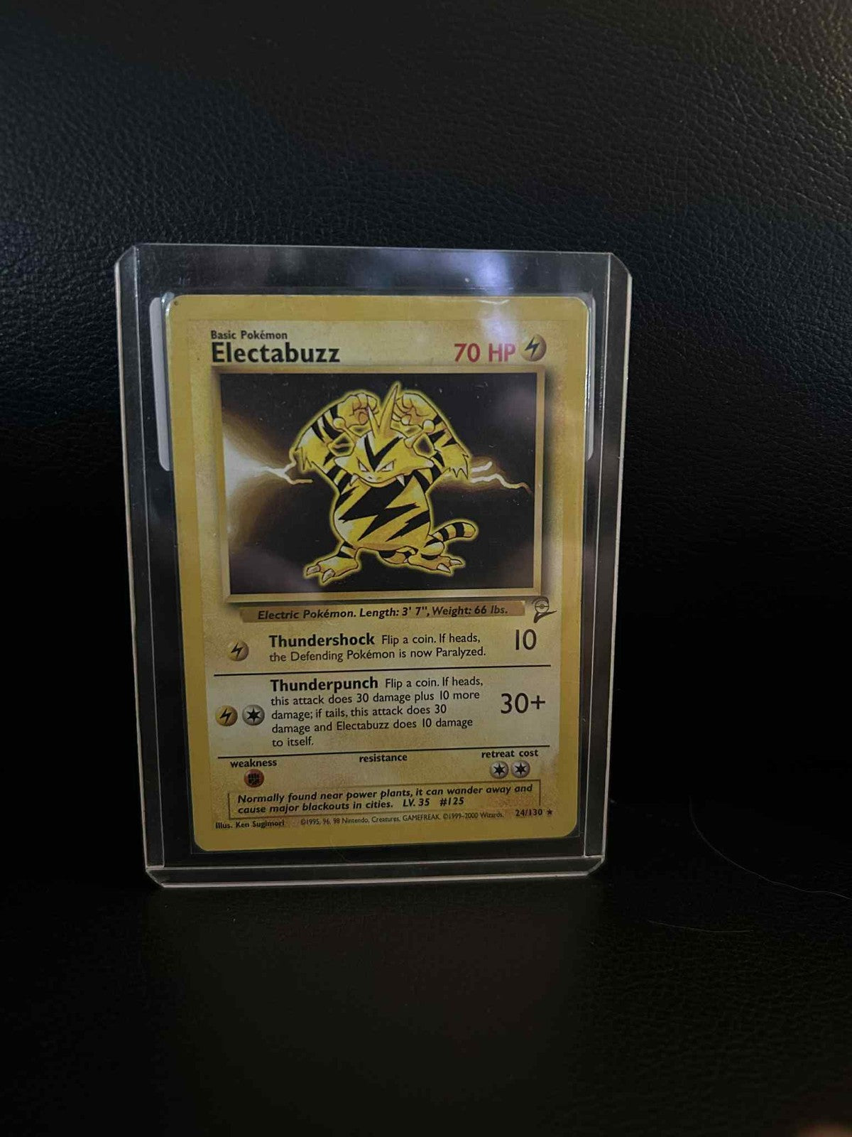 Electabuzz - 24/130 - Rare - Unlimited Edition Base Set 2 Pokemon Moderately Pla