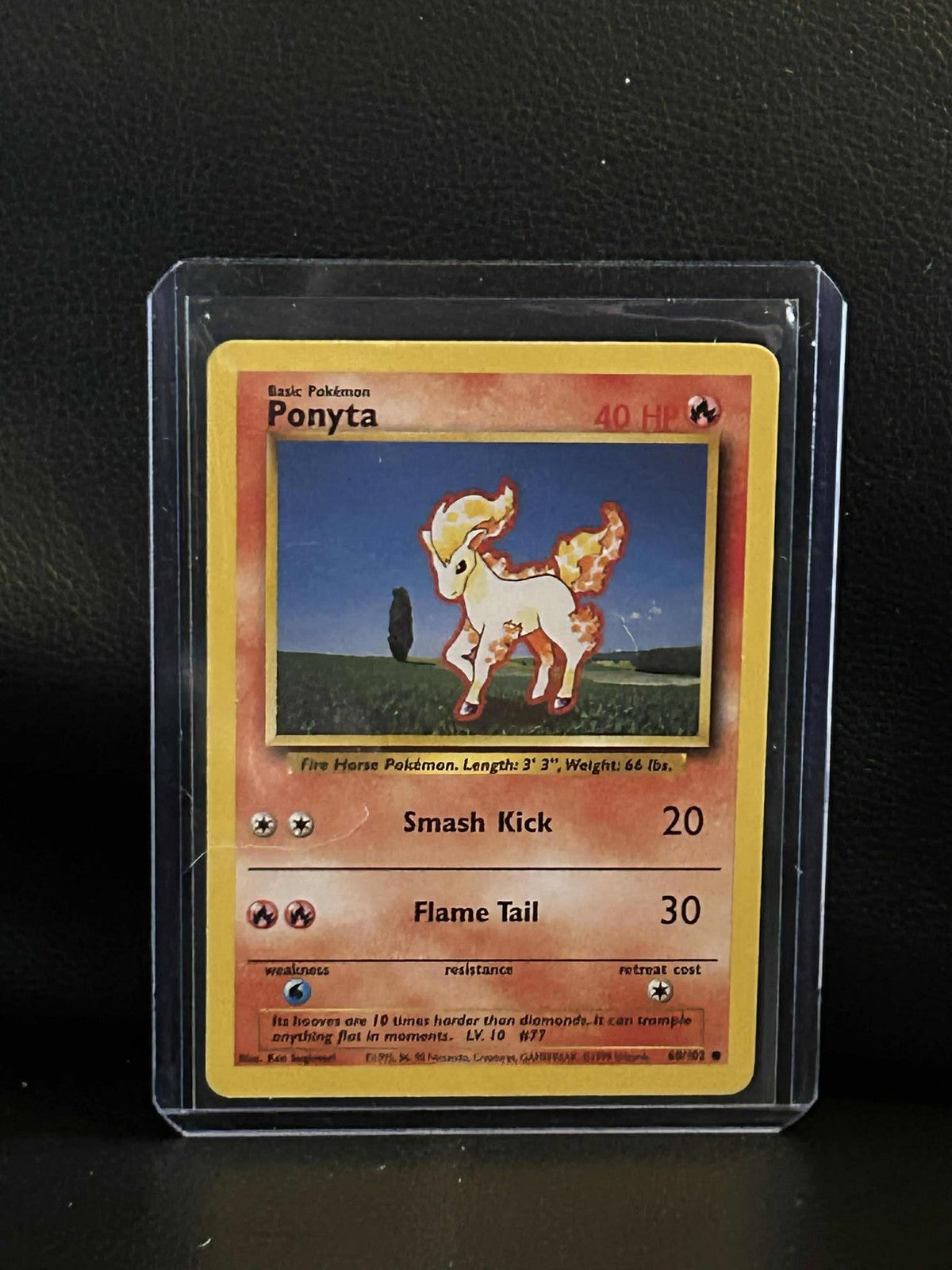 Ponyta - 60/102 - Common - Unlimited Edition Base Set Pokemon Moderately Played,