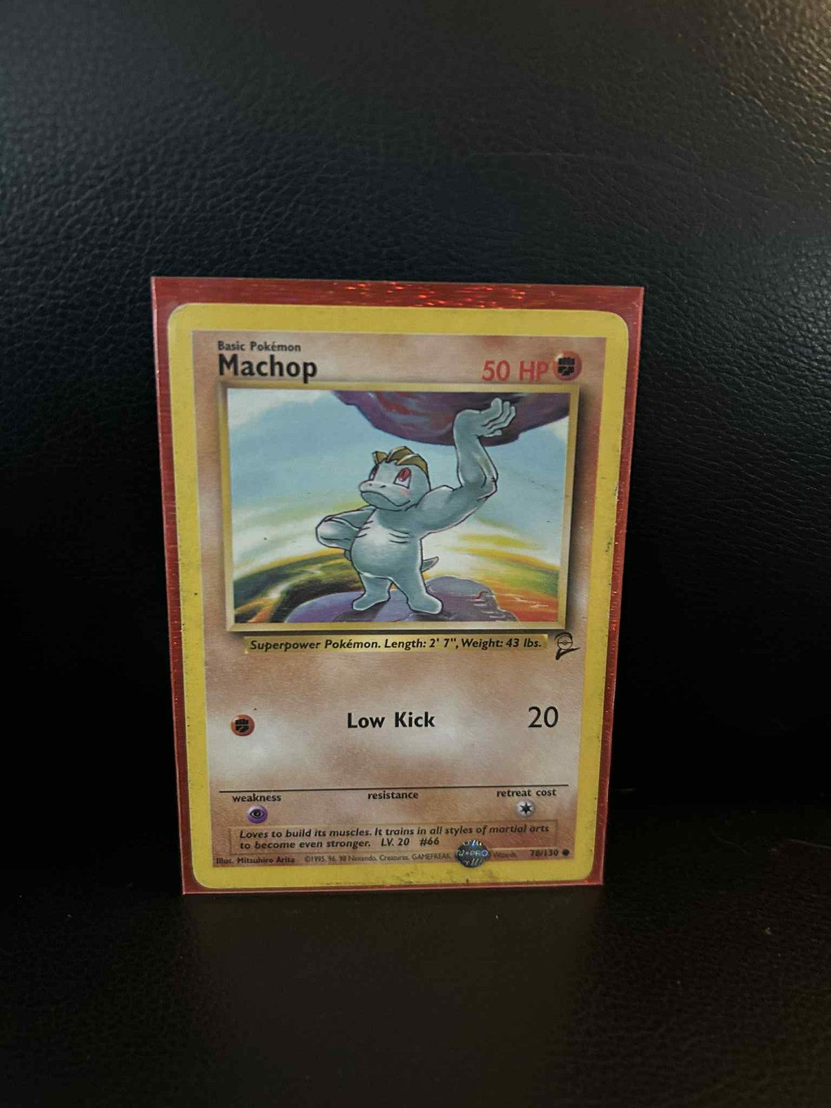 Machop - 78/130 - Common - Unlimited Edition Base Set 2 Pokemon Moderately Playe