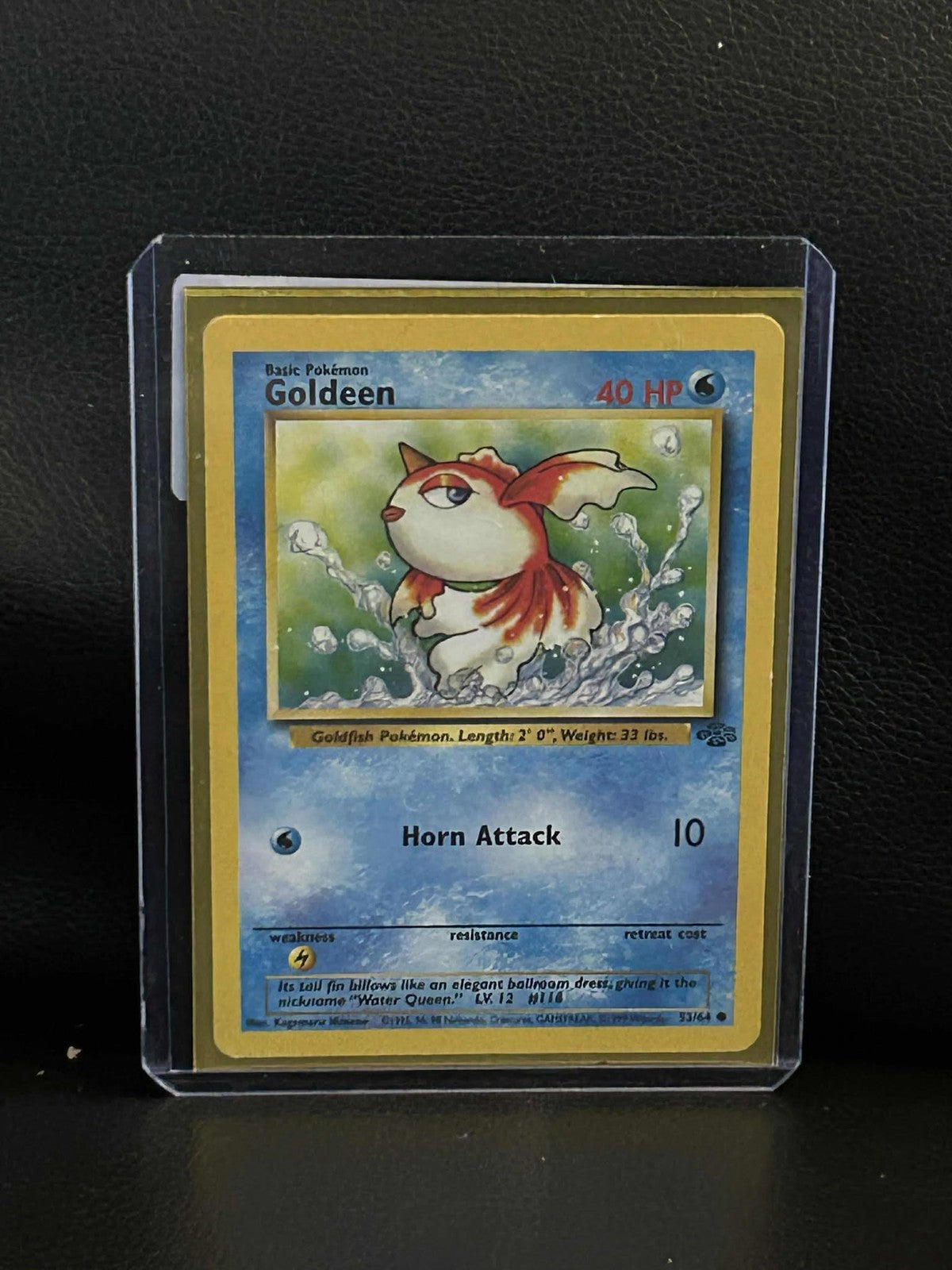 Goldeen - 53/64 - Common - Unlimited Edition Jungle Pokemon Moderately Played, E
