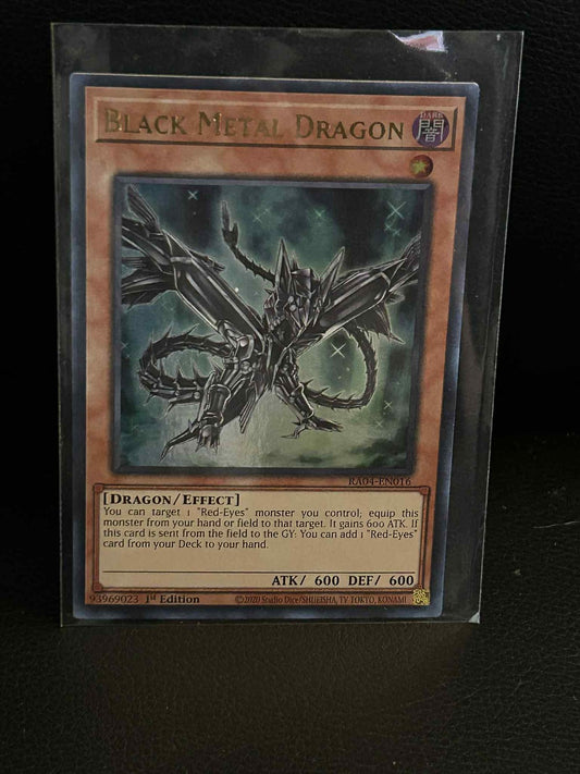 Black Metal Dragon - RA04-EN016 - Ultra Rare - 1st Edition Quarter Century Stamp
