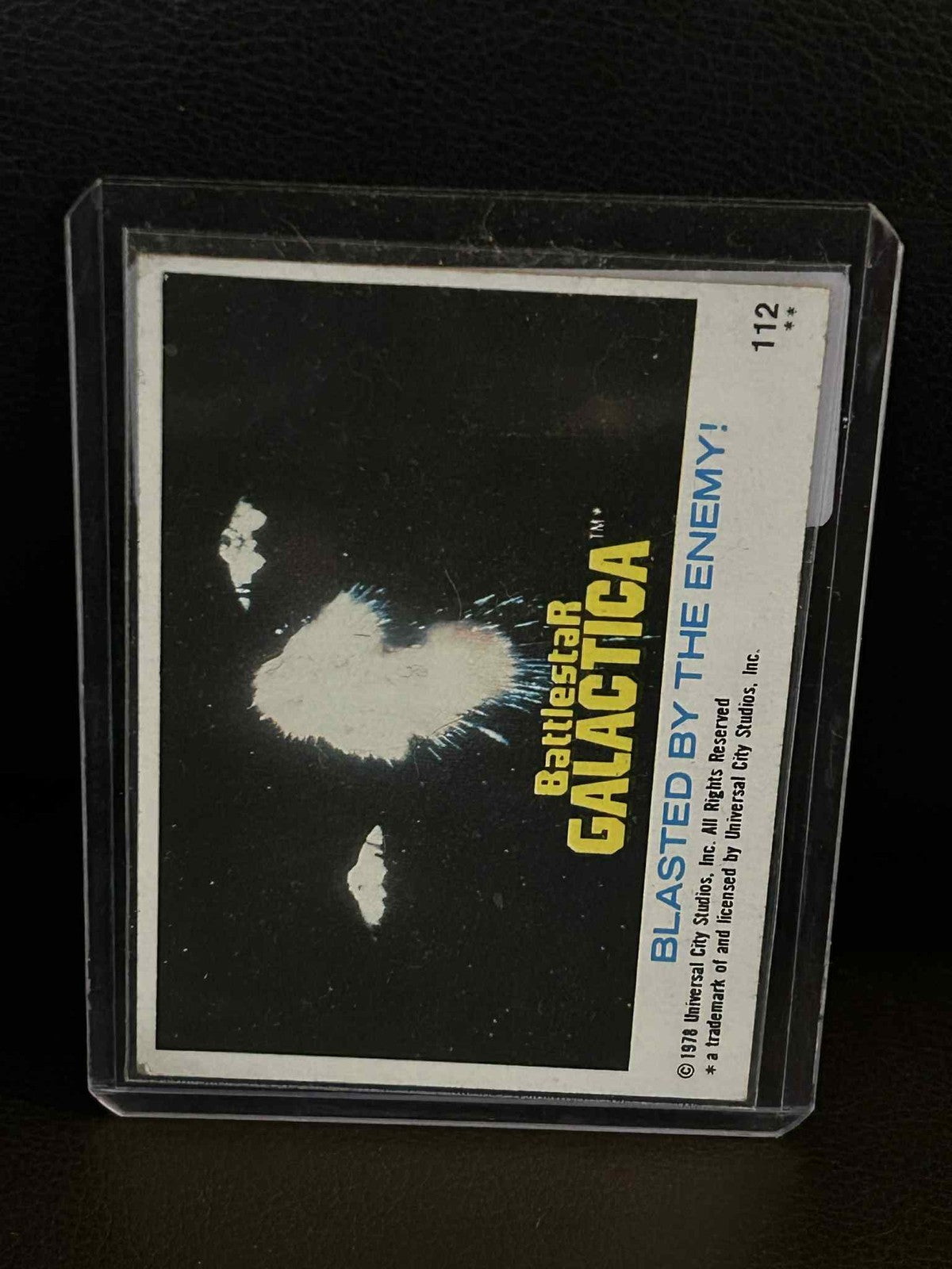 Von Feind beschossen! #112 1978 Topps Battlestar Galactica Moderately Played Sammelkarte