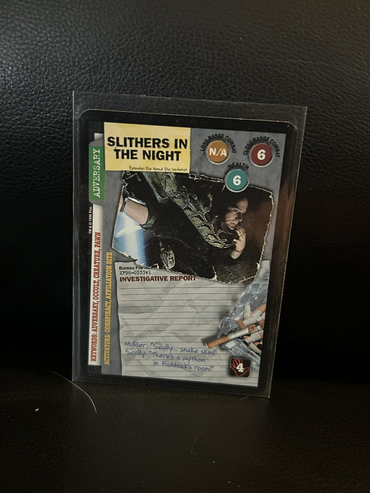 Slithers In The Night Premier Edition X-Files Light Play