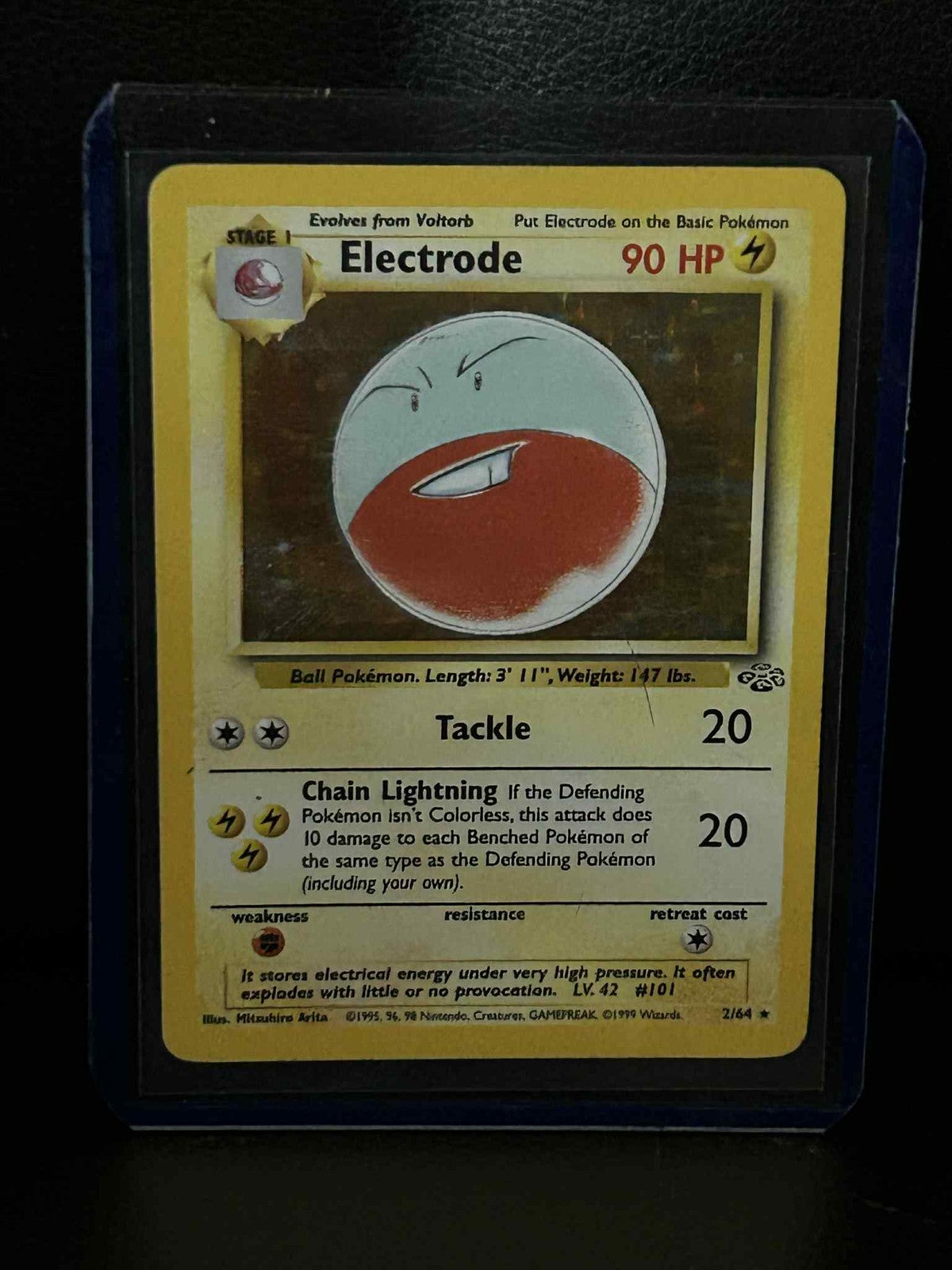 Electrode - 2/64 - Holo Rare - Unlimited Edition Jungle Pokemon Heavily Played,