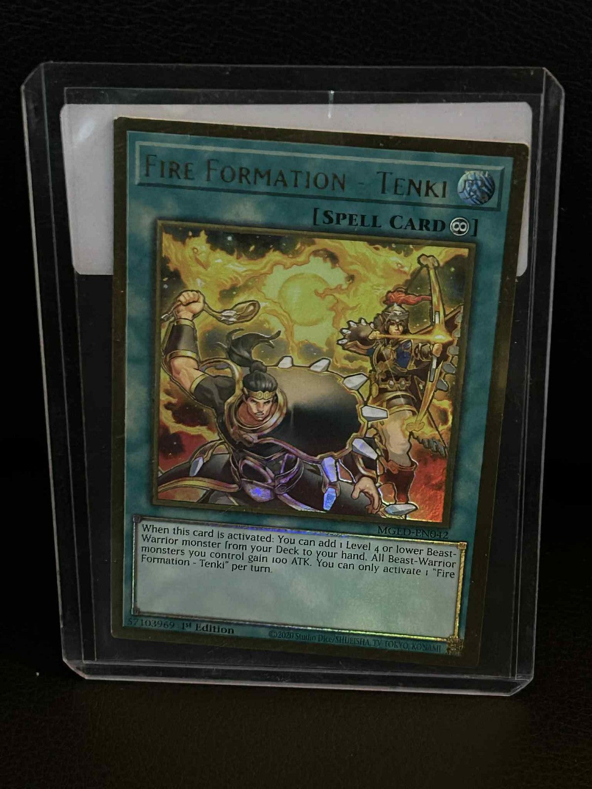 Fire Formation - Tenki - MGED-EN042 - Premium Gold Rare - 1st Edition Maximum Go