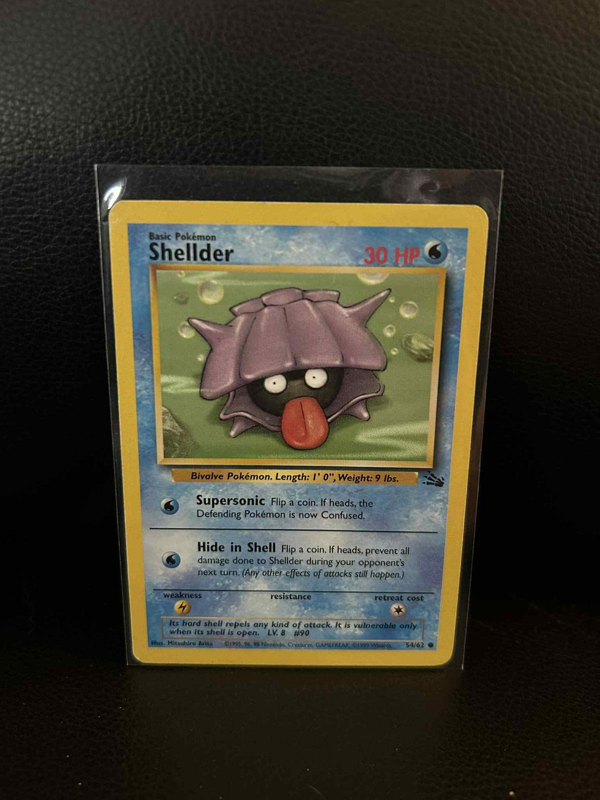 Shellder - 54/62 - Common - Unlimited Edition Fossil Pokemon Moderately Played,