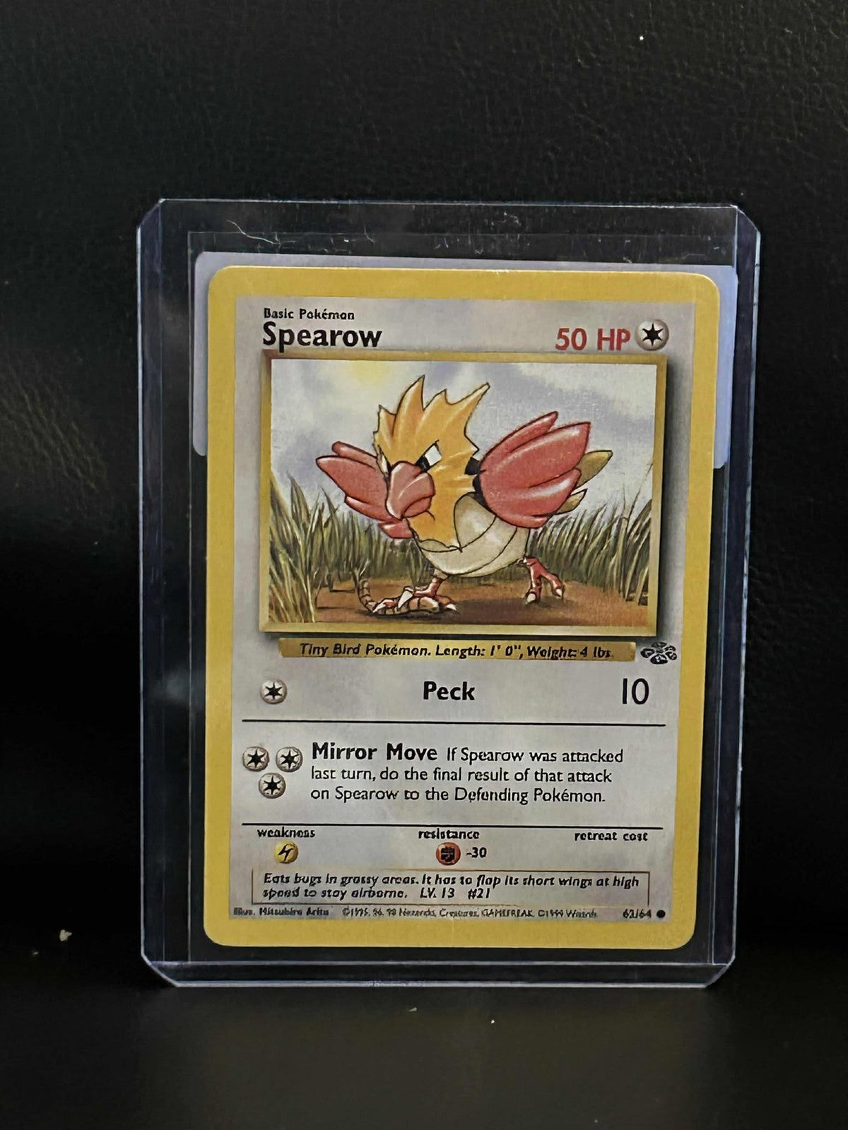 Spearow - 62/64 - Common - Unlimited Edition Jungle Pokemon Moderately Played, E