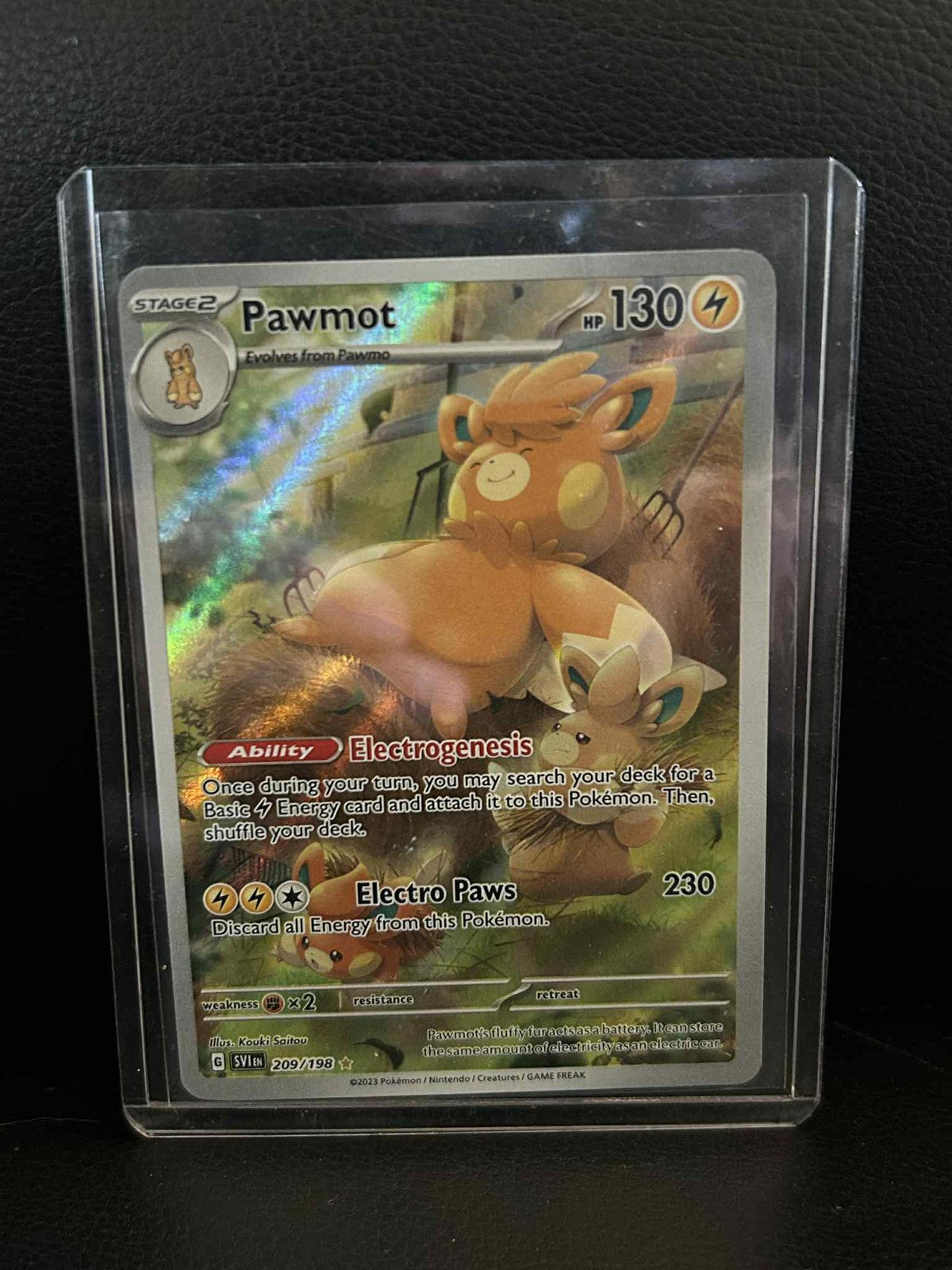 Pawmot - 209/198 - Illustration Rare Scarlet & Violet - Base Set Pokemon