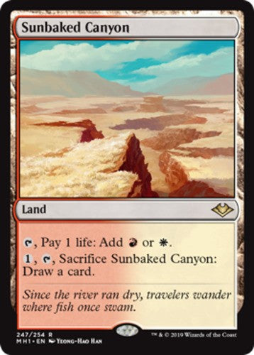 Sunbaked Canyon Modern Horizons Magic: the Gathering Lightly Played, Russian