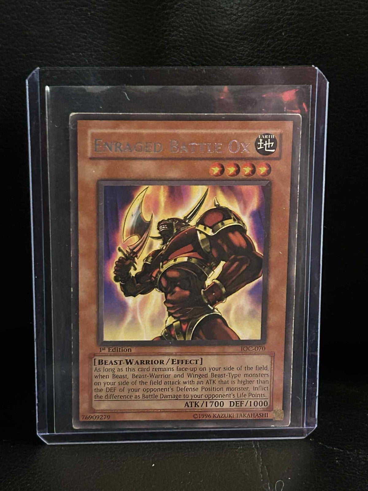 Enraged Battle Ox - IOC-070 - Rare - 1st Edition Invasion of Chaos Yu-Gi-Oh! Hea
