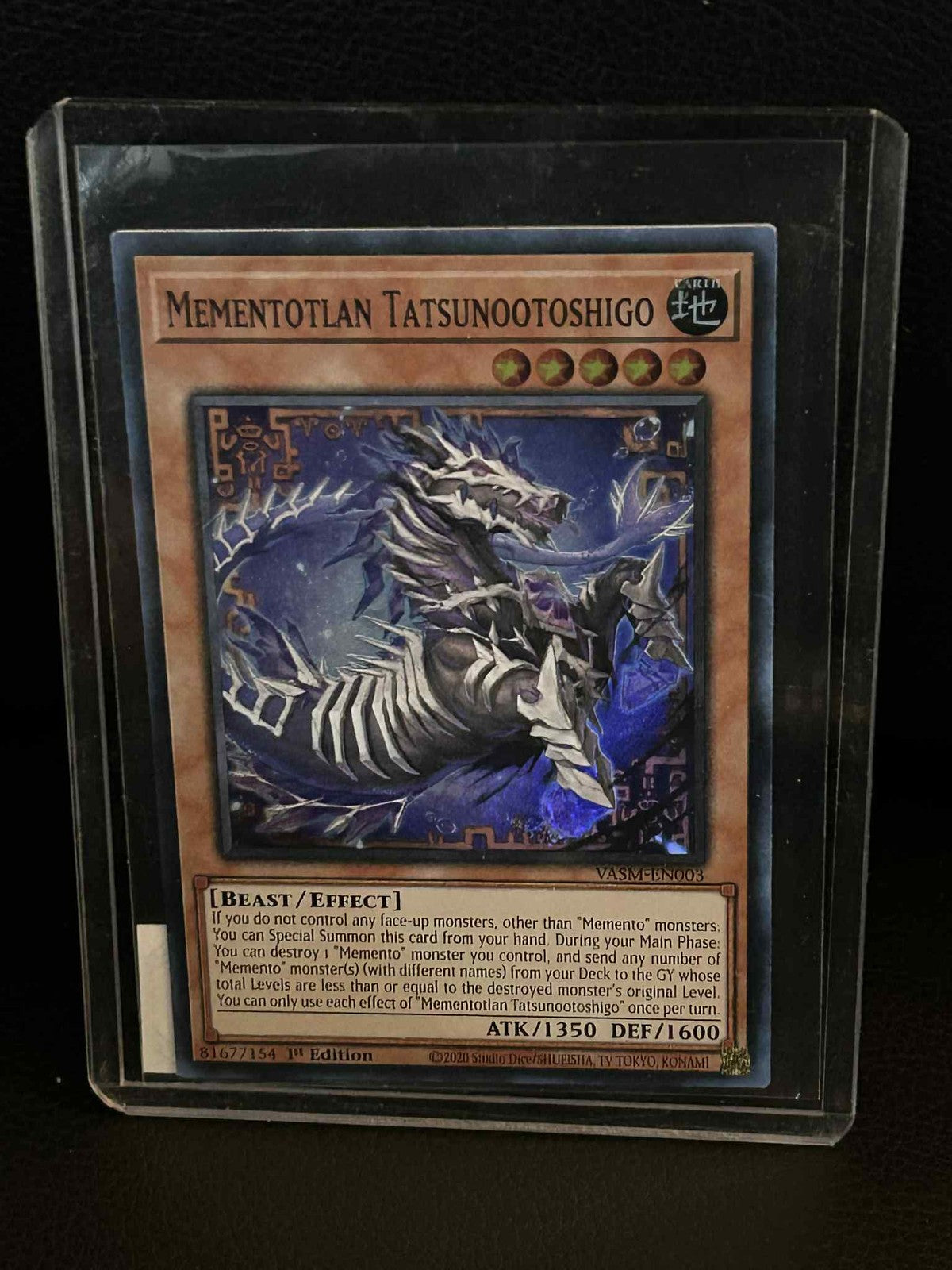 Mementotlan Tatsunootoshigo - VASM-EN003 - Super Rare - 1st Edition Valiant Smas