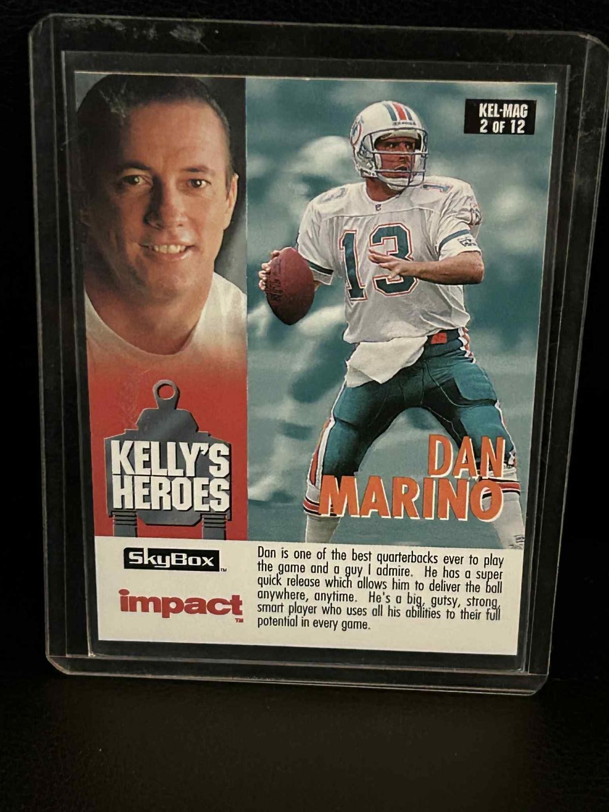 Dan Marino, Jim Kelly, Magic Johnson #2 | 1993 Skybox Impact Kelly Magic 1993 Sk