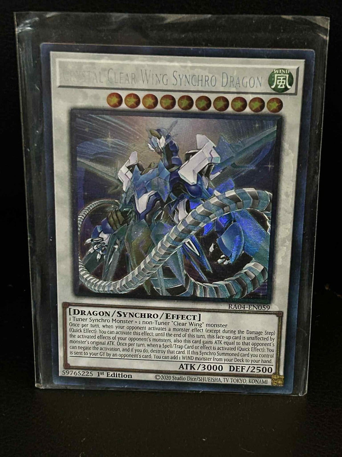 Crystal Clear Wing Synchro Dragon - RA04-EN059 - Collector's Rare - 1st Edition