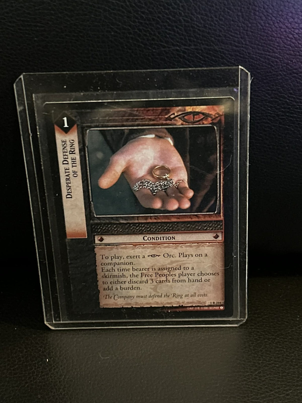 Desperate Defense of the Ring Fellowship of the Ring Lord of the Rings Lightly P Trading Card