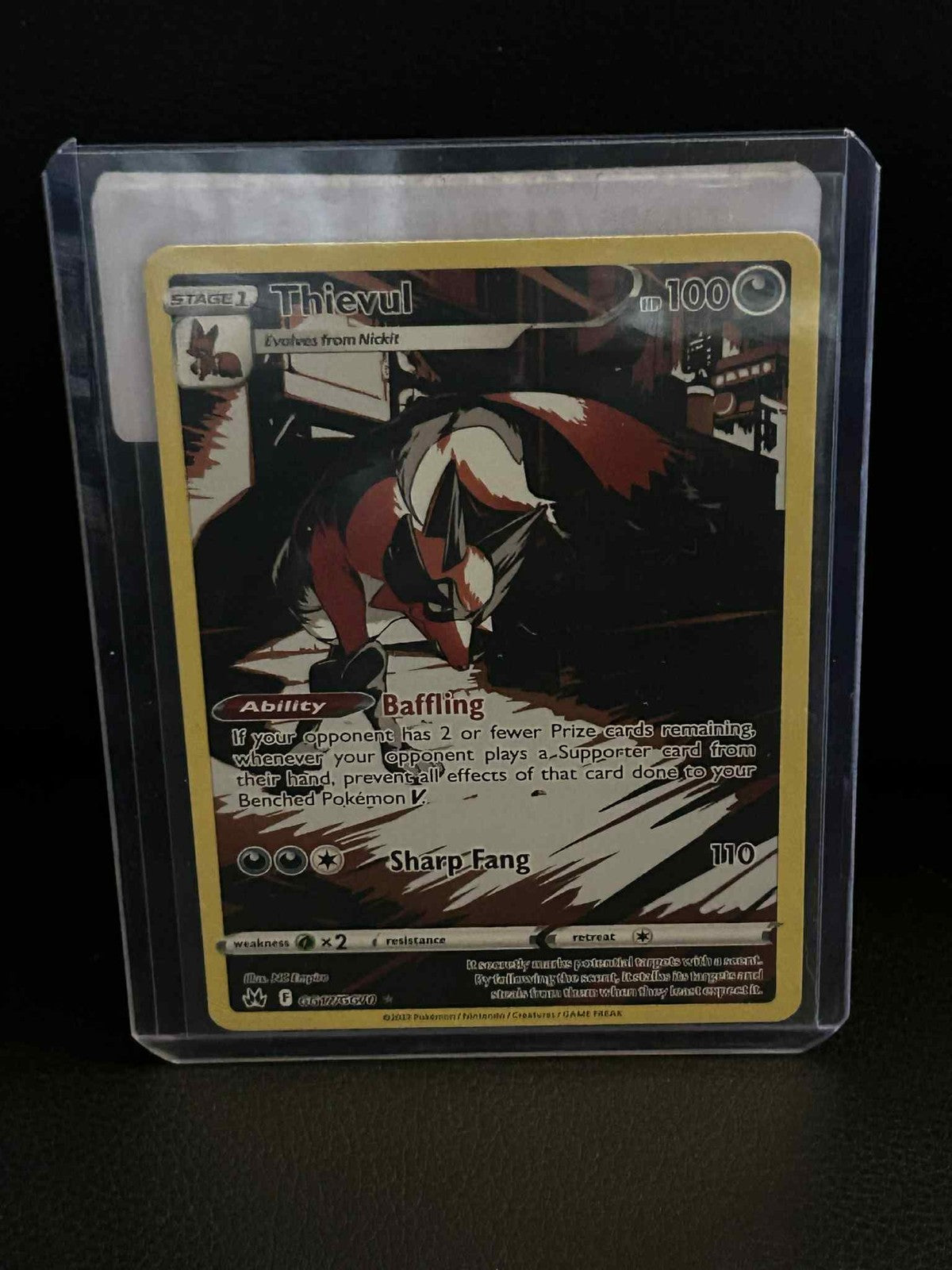 Thievul - GG17/GG70 - Ultra Rare Sword & Shield - Crown Zenith - Galarian Galler
