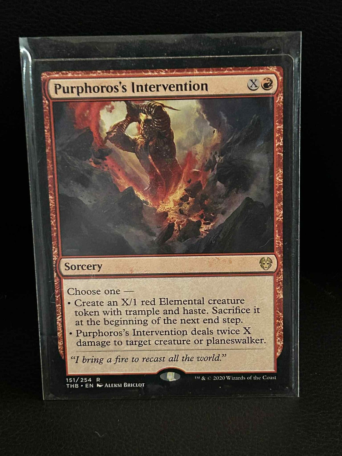 Purphoros's Intervention Theros Beyond Death Magic: The Gathering Lightly Played