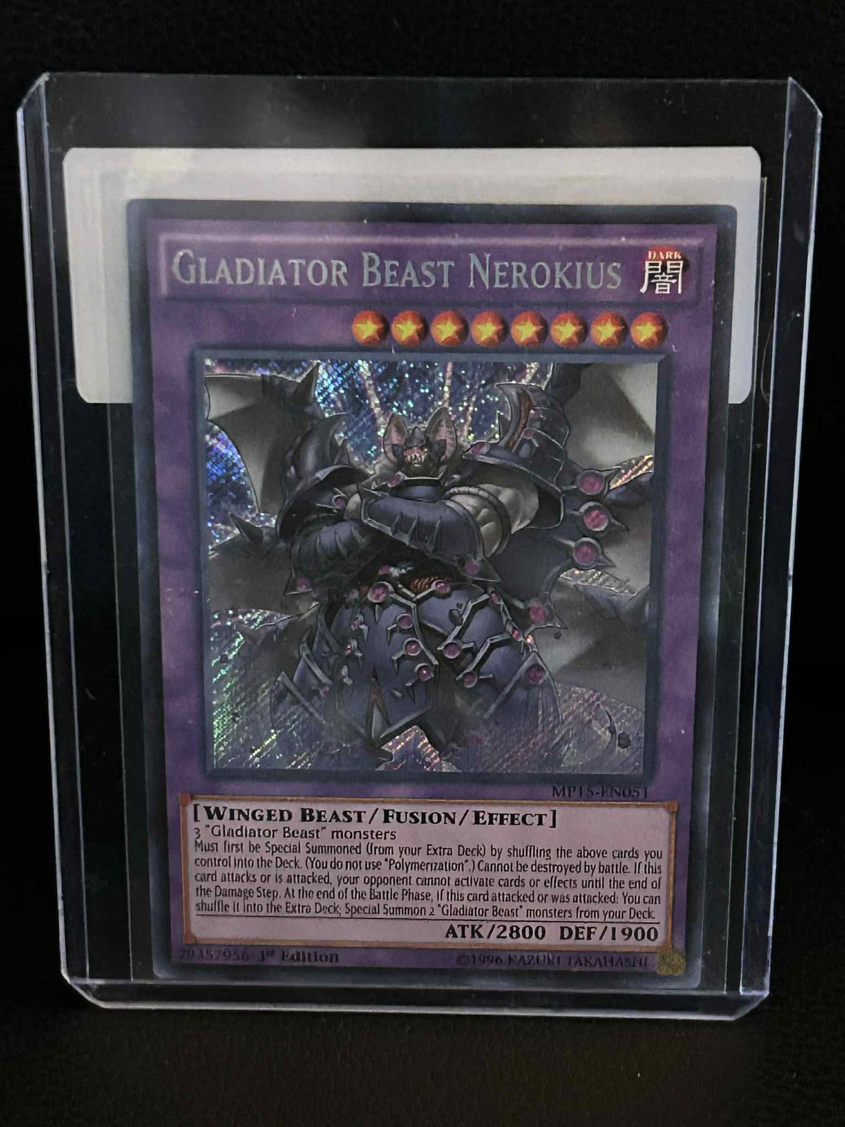 Gladiator Beast Nerokius - MP15-EN051 - Secret Rare - 1st Edition 2015 Mega Pack