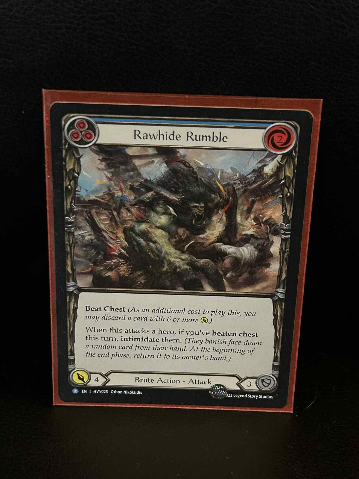 Rawhide Rumble (Blue) Heavy Hitters Flesh and Blood Lightly Play