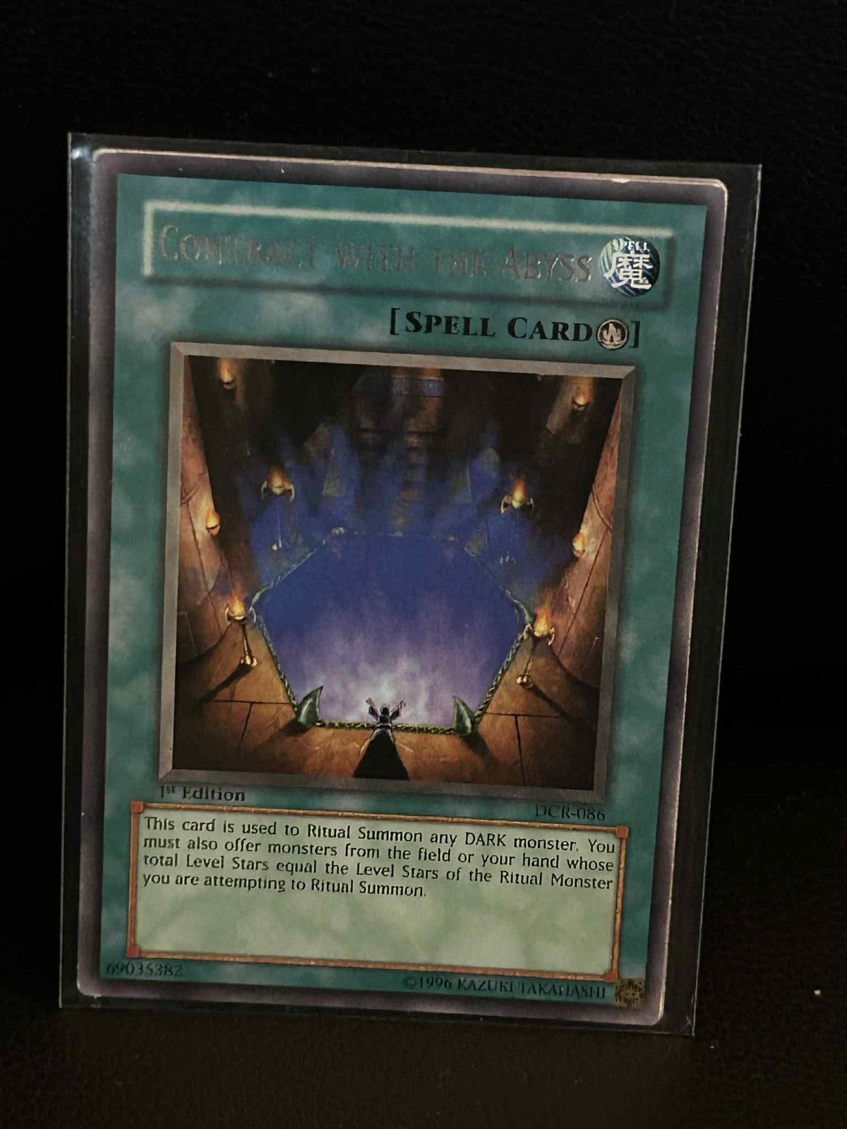 Contract with the Abyss - DCR-086 - Rare - 1st Edition Dark Crisis Yu-Gi-Oh! Mod