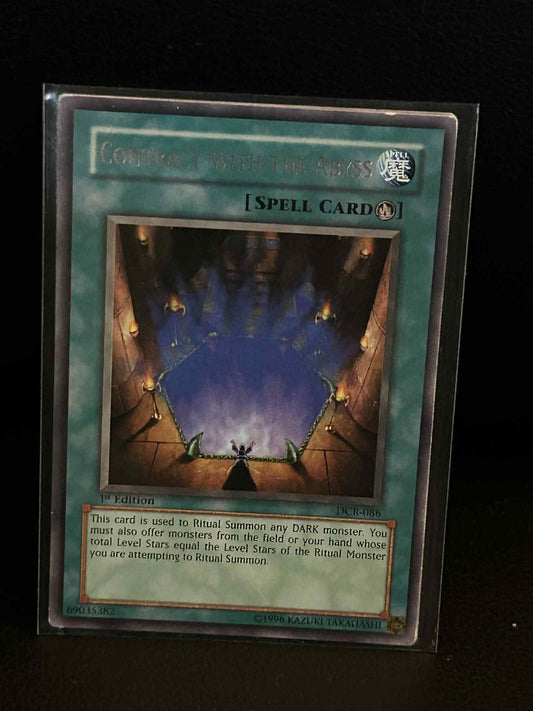 Contract with the Abyss - DCR-086 - Rare - 1st Edition Dark Crisis Yu-Gi-Oh! Mod