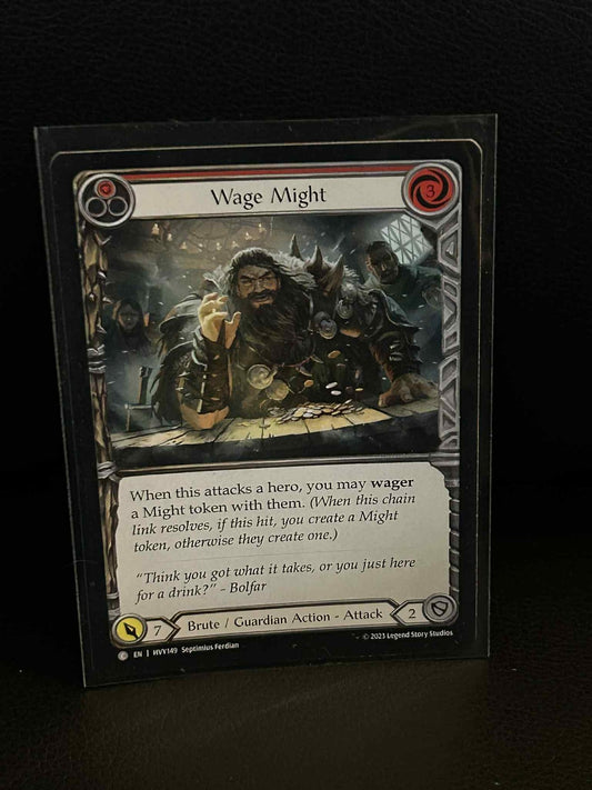 Wage Might (Red) Heavy Hitters Flesh and Blood Lightly Play