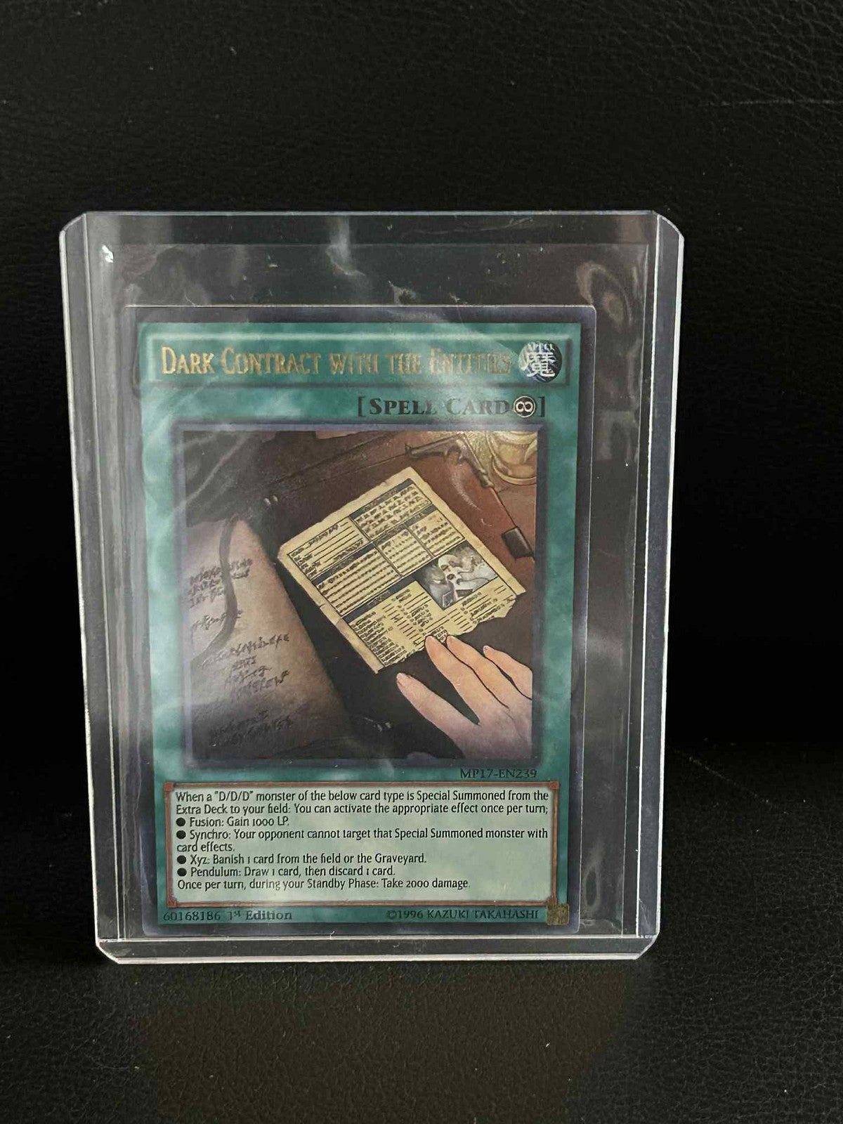 Dark Contract with the Entities - MP17-EN239 - Ultra Rare - 1st Edition 2017 Meg