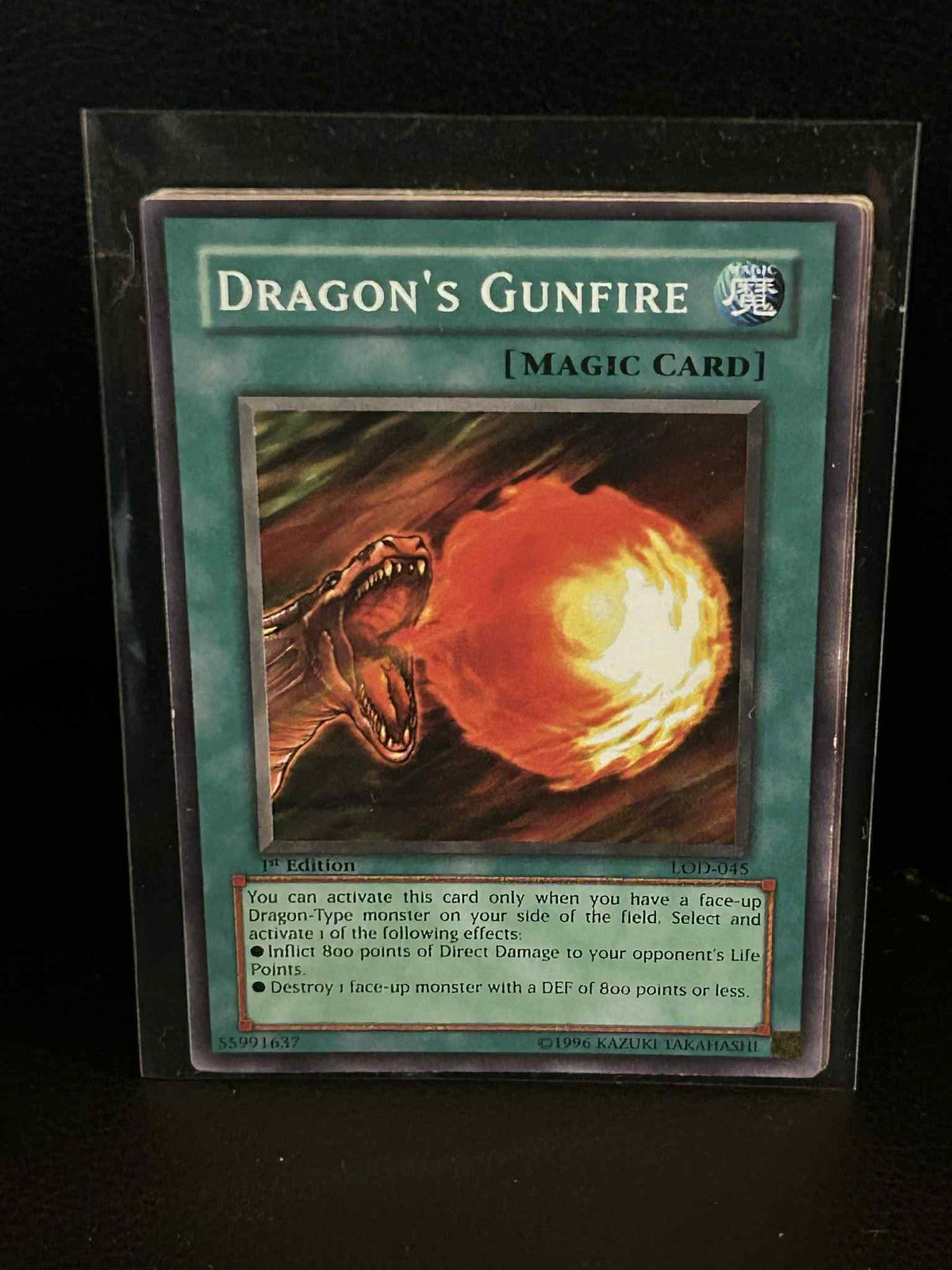 Dragon's Gunfire - LOD-045 - Common - 1st Edition Legacy of Darkness Yu-Gi-Oh! M