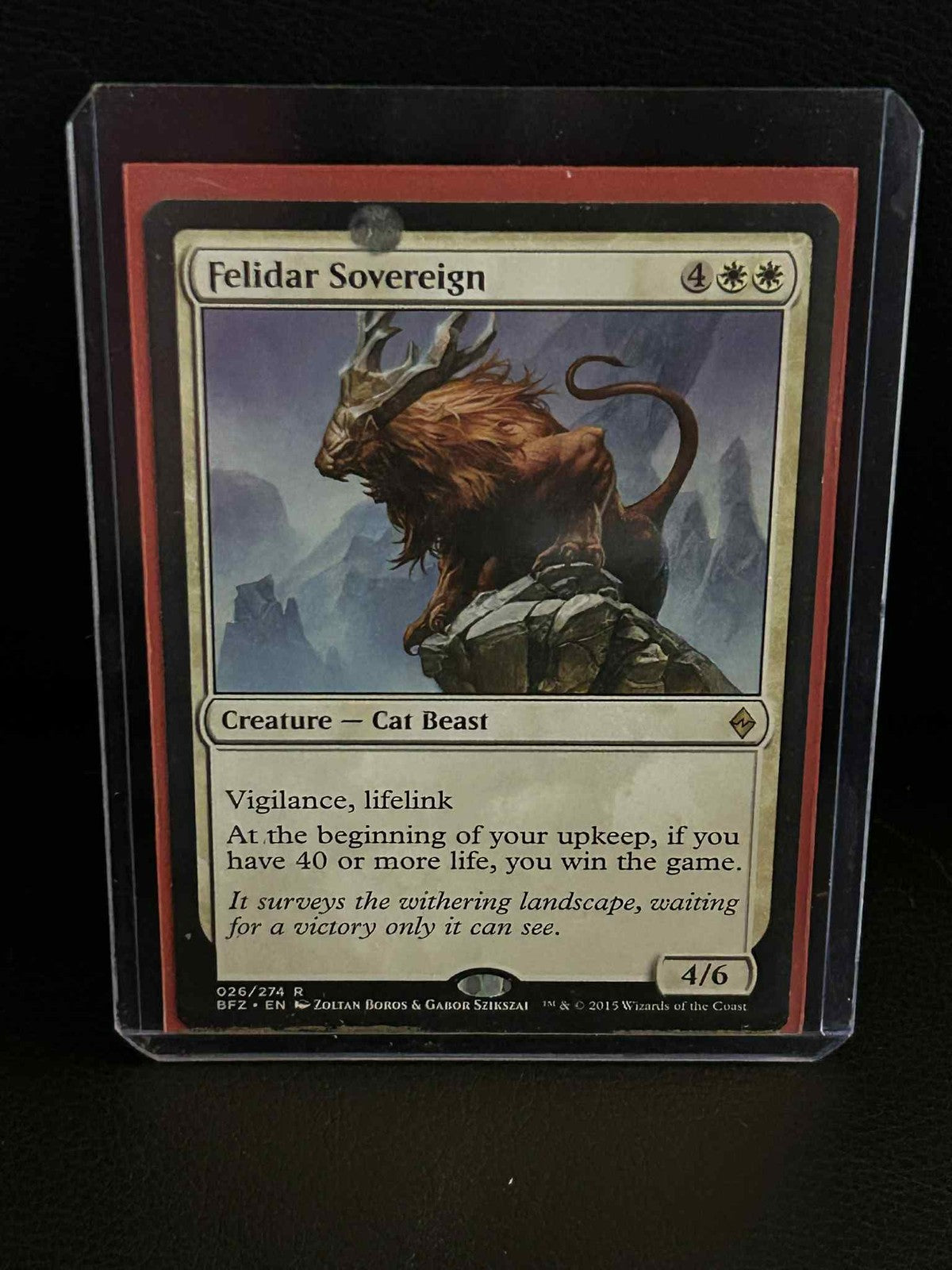 Felidar Sovereign Battle for Zendikar Magic: the Gathering Lightly Played, Engli