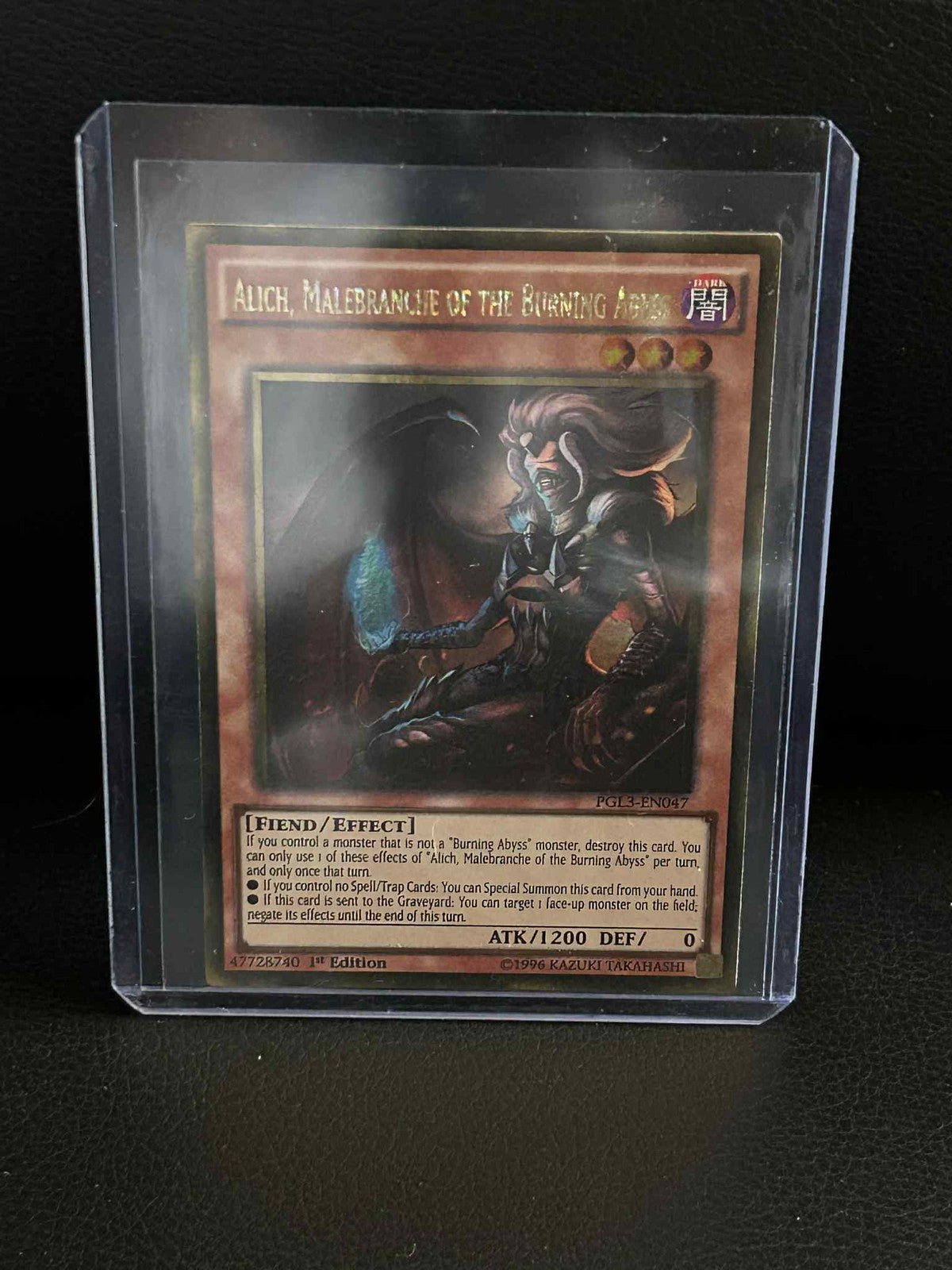 Alich, Malebranche of the Burning Abyss - PGL3-EN047 - Gold Rare - 1st Edition P