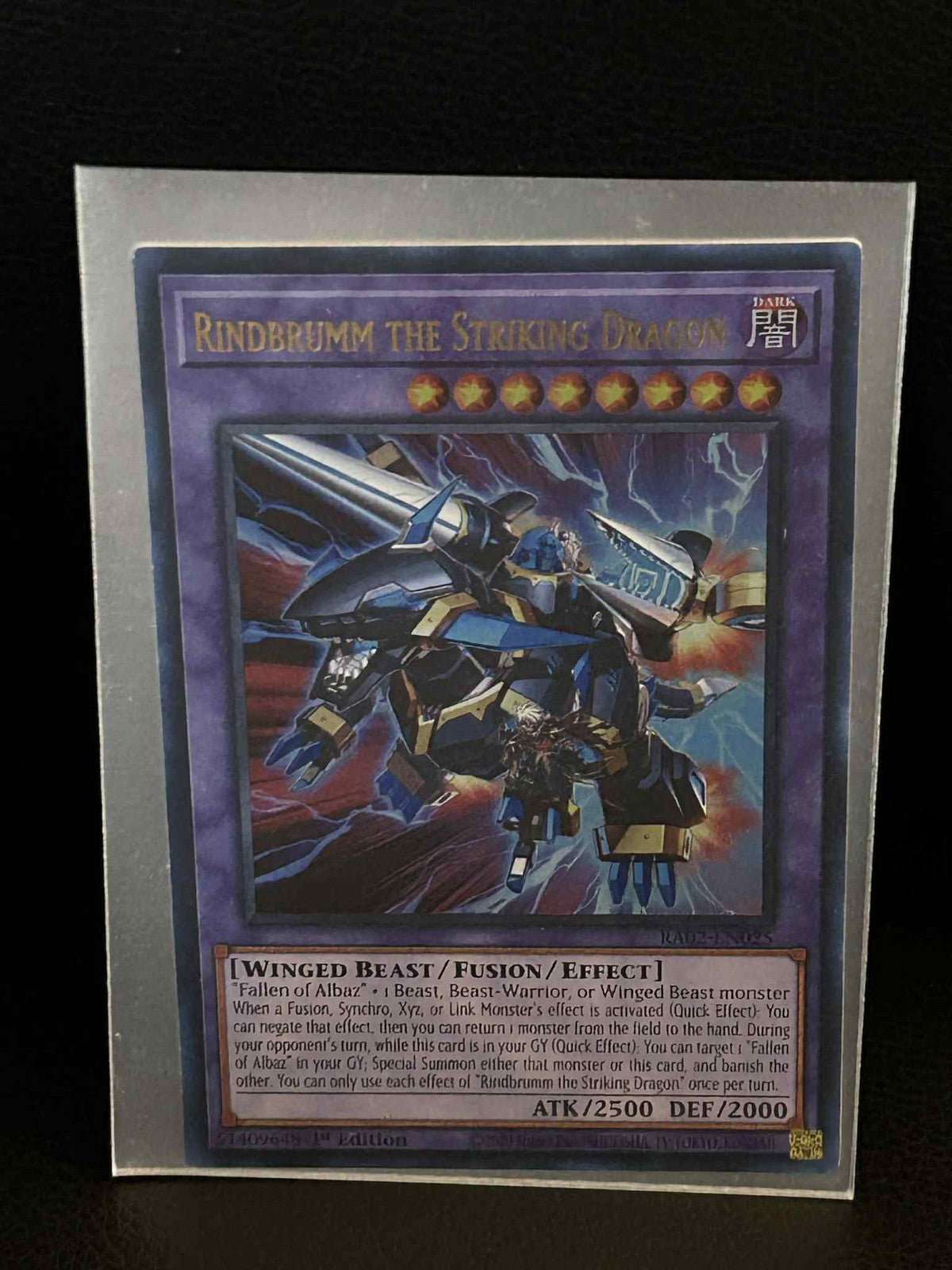 Rindbrumm the Striking Dragon - RA02-EN025 - Ultra Rare - 1st Edition 25th Anniv