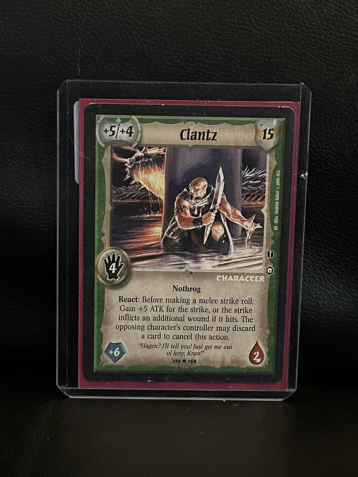 Clantz 119/168 Dragon's Fury Warlord: Saga of the Storm Leicht bespielte Sammelkarte