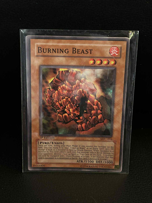 Burning Beast - MFC-016 - Common - 1st Edition Magician's Force Yu-Gi-Oh! Modera
