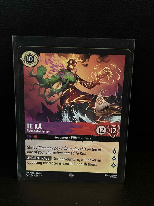 Te Ka - Elemental Terror - 54/204 - Super Rare Archazia's Island Disney Lorcana