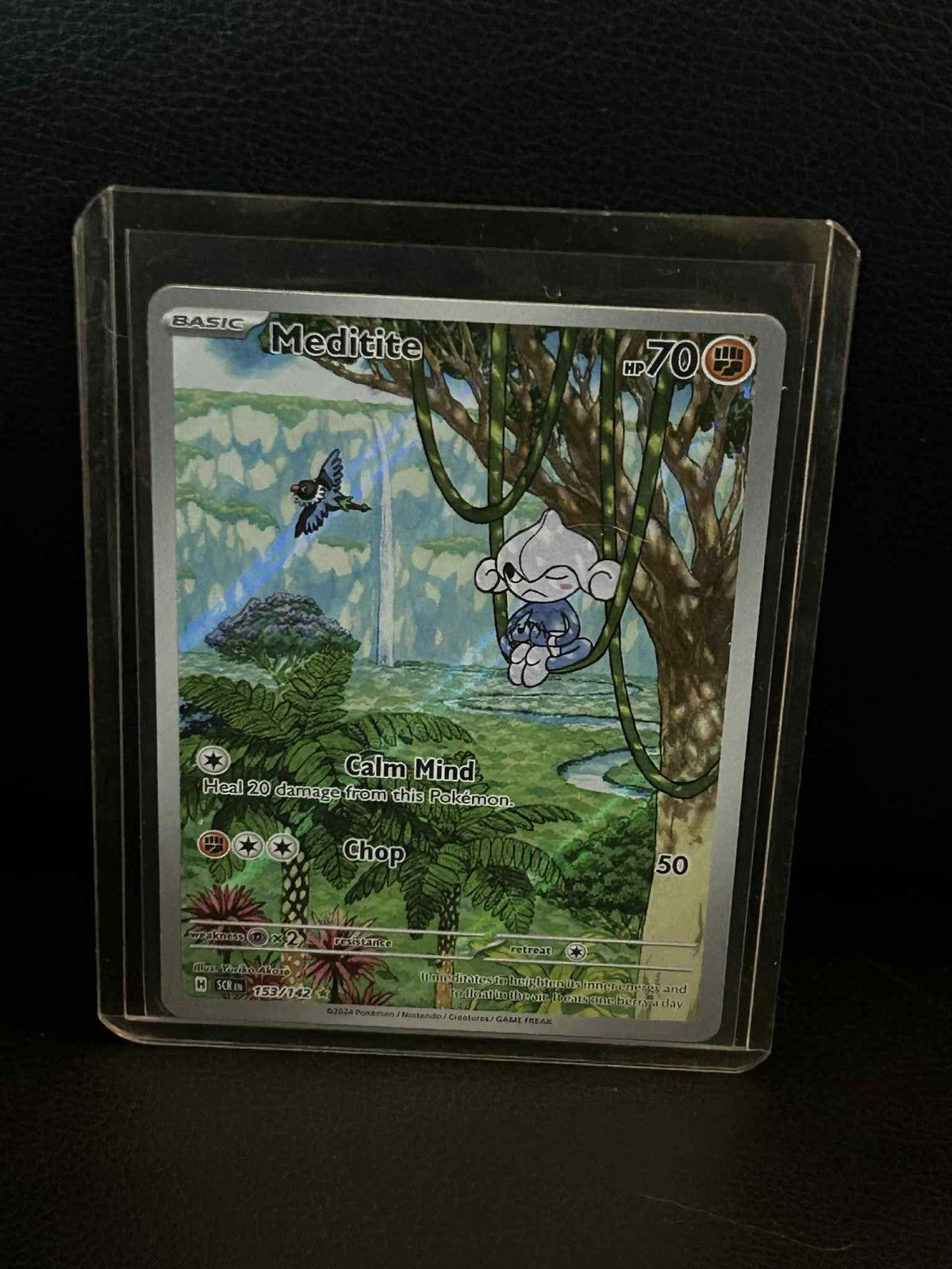 Meditite - 153/142 - Illustration Rare Stellar Crown Pokemon
